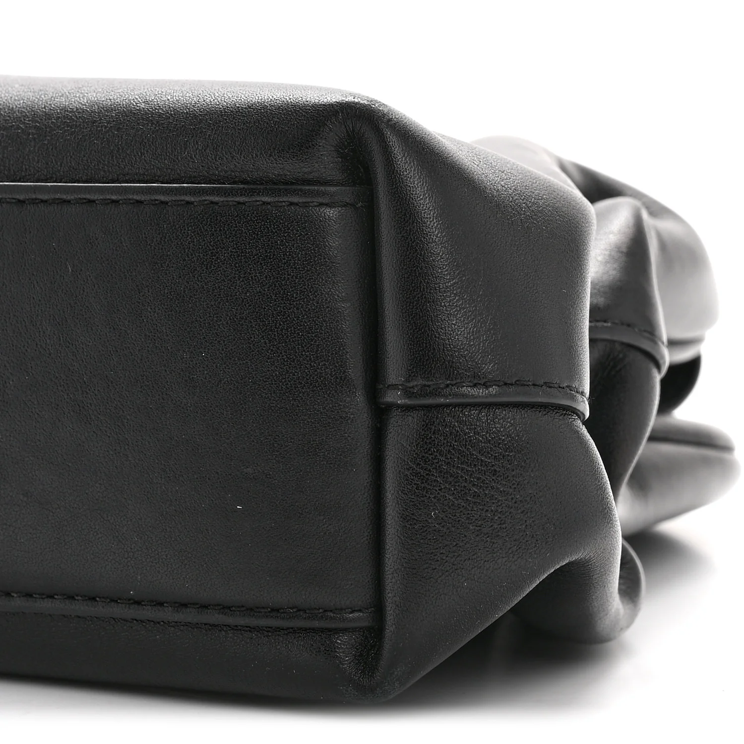 Calfskin Small The Point Triangle Bag Black - Image 9