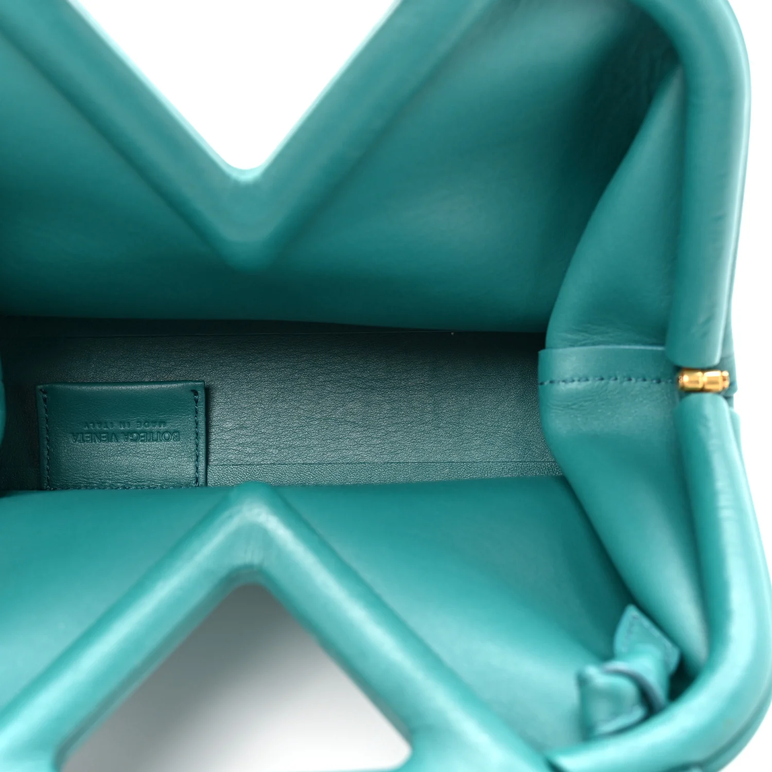 Calfskin Small The Point Triangle Bag Mallard - Image 5