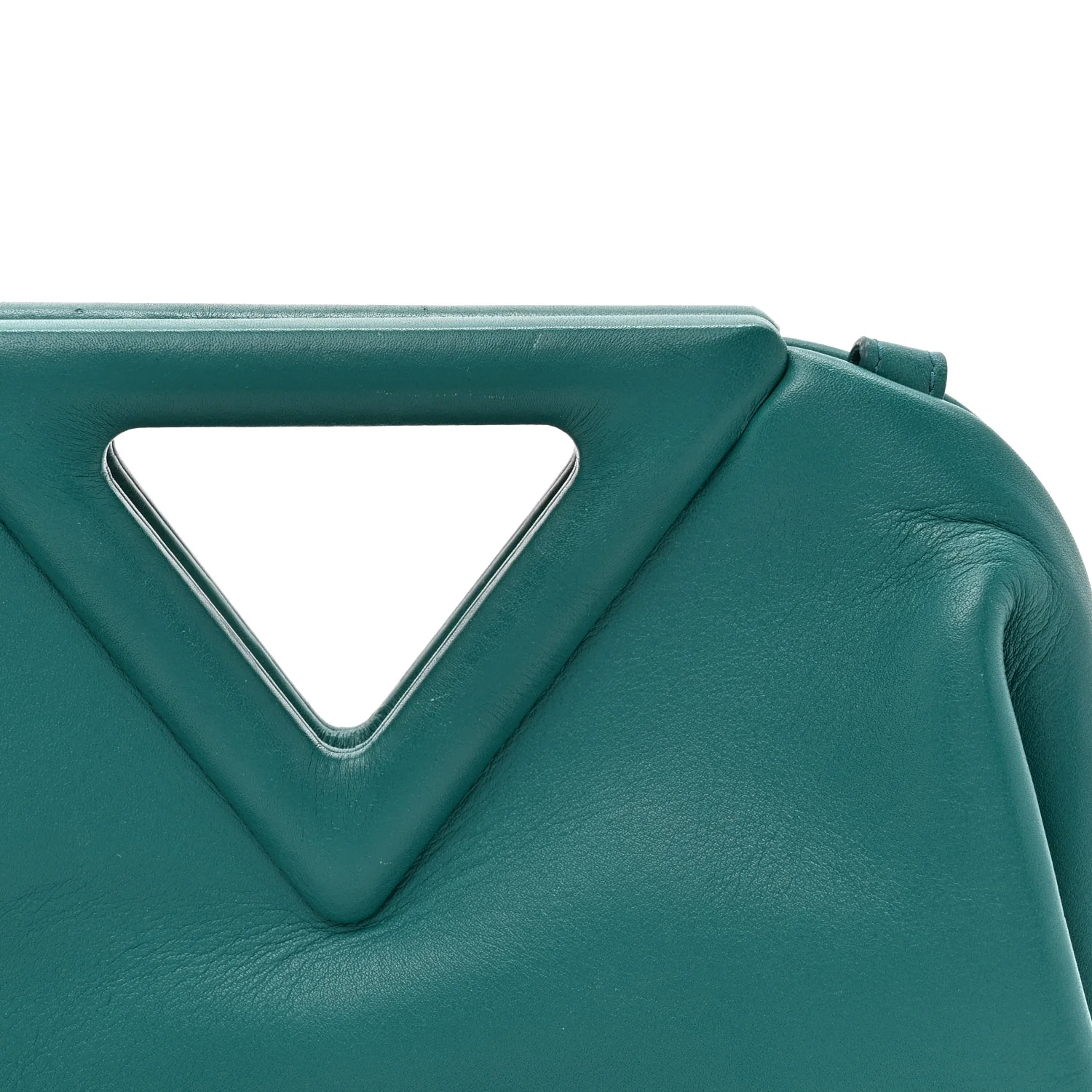 Calfskin Small The Point Triangle Bag Mallard - Image 7