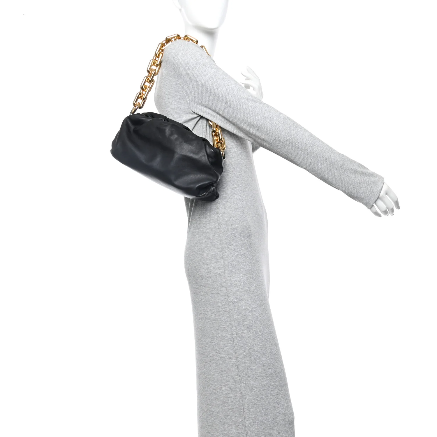 Calfskin The Pouch Chain Black - Image 2