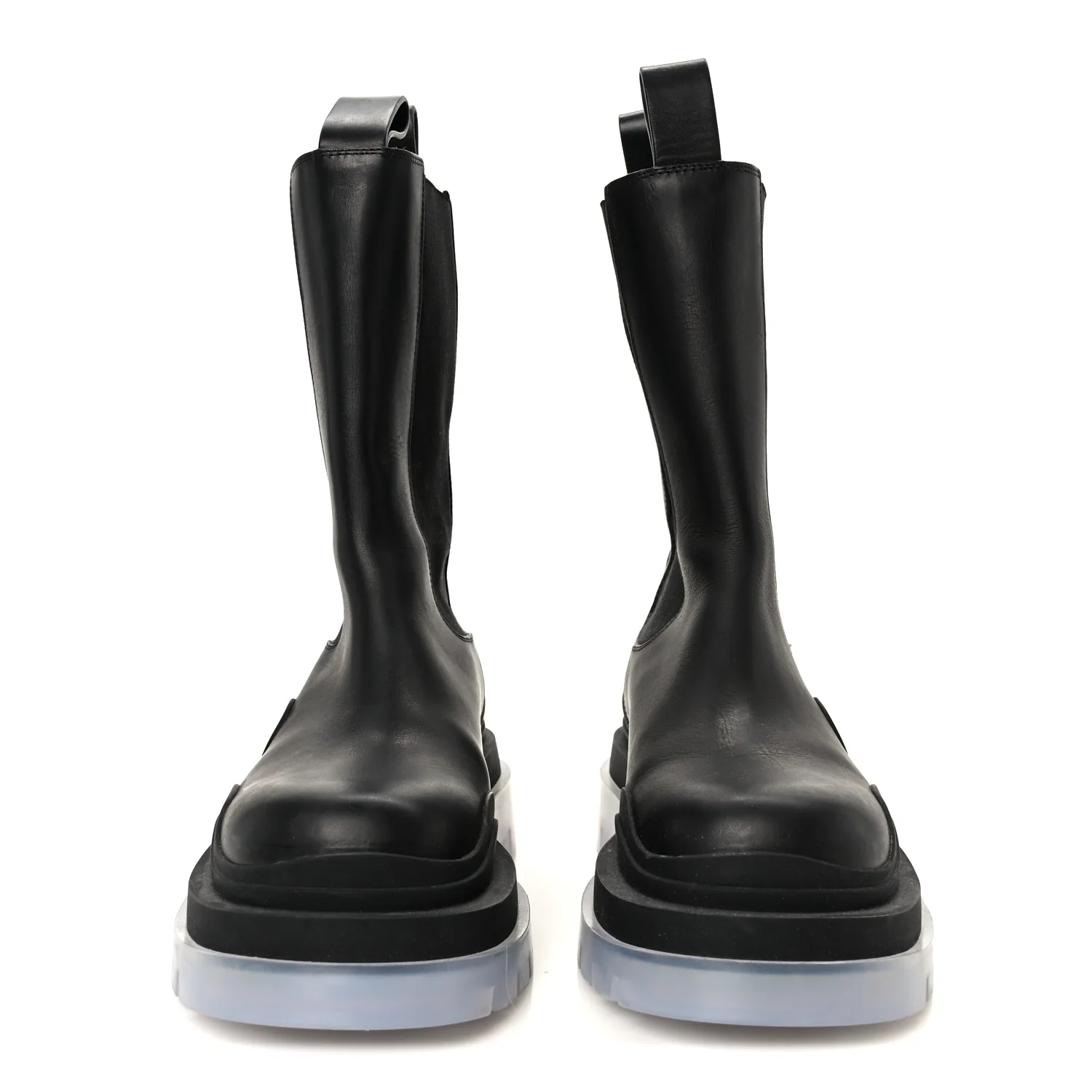 Calfskin The Tire Chelsea Boots 37 Black Transparent - Image 3