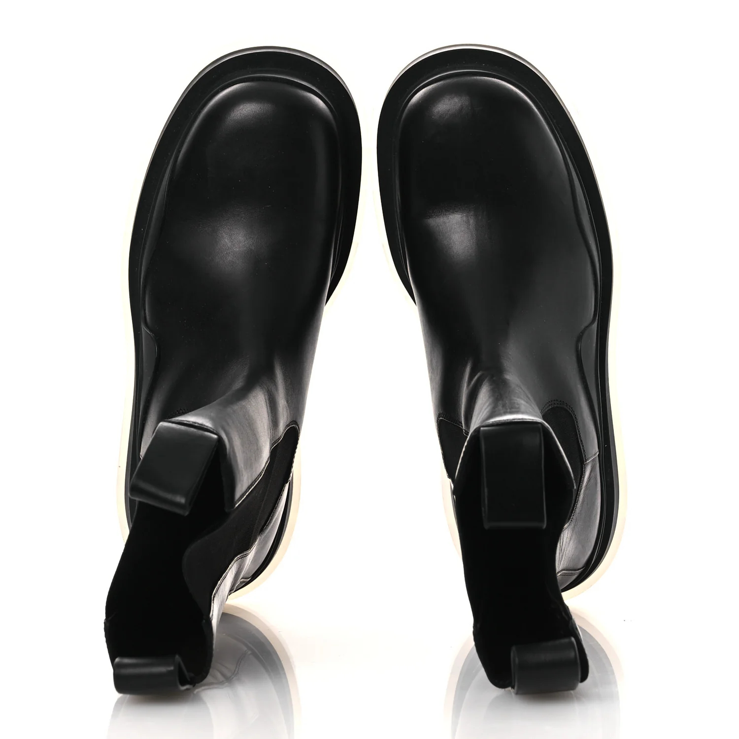 Calfskin The Tire Chelsea Boots 39 Black Transparent - Image 2