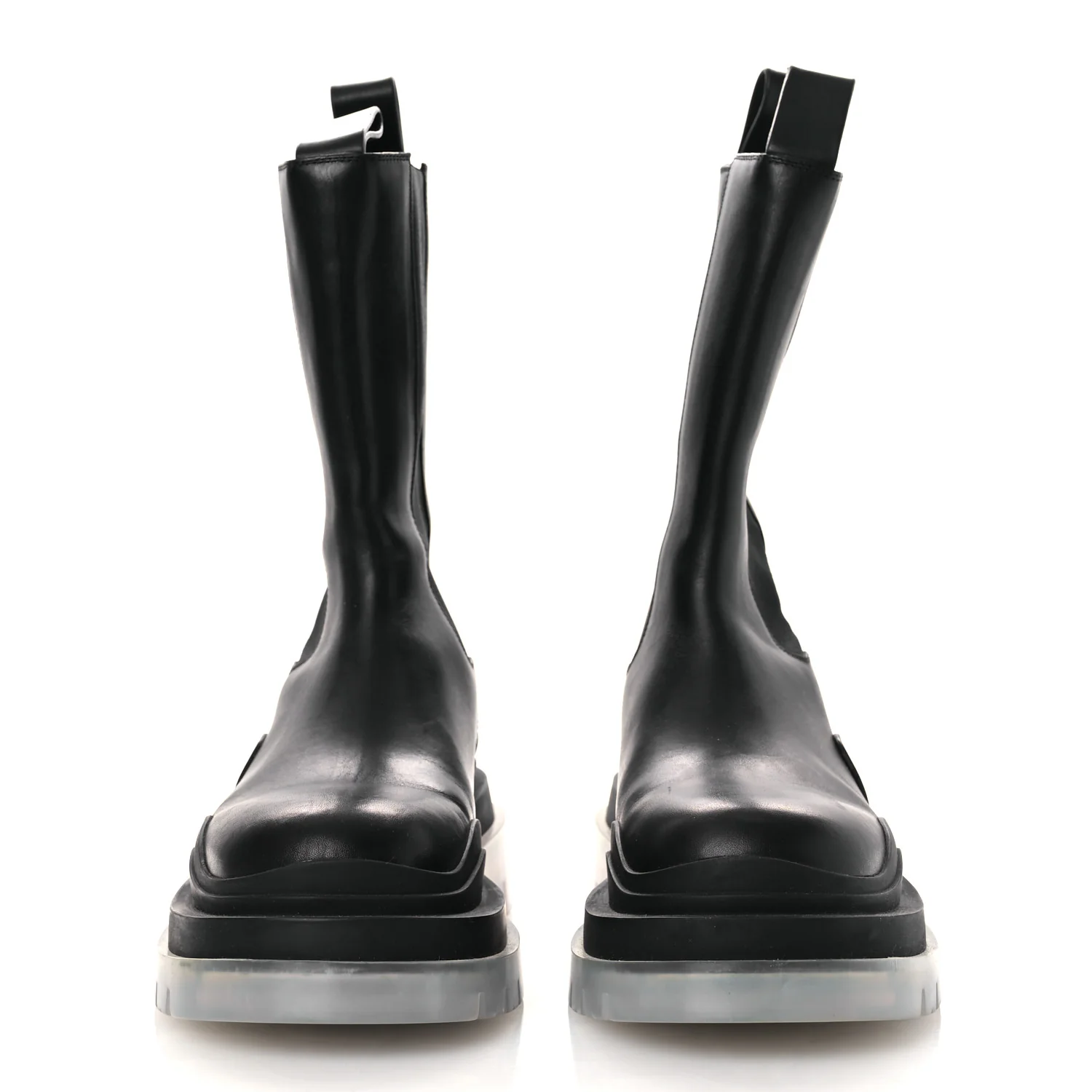 Calfskin The Tire Chelsea Boots 39 Black Transparent - Image 3