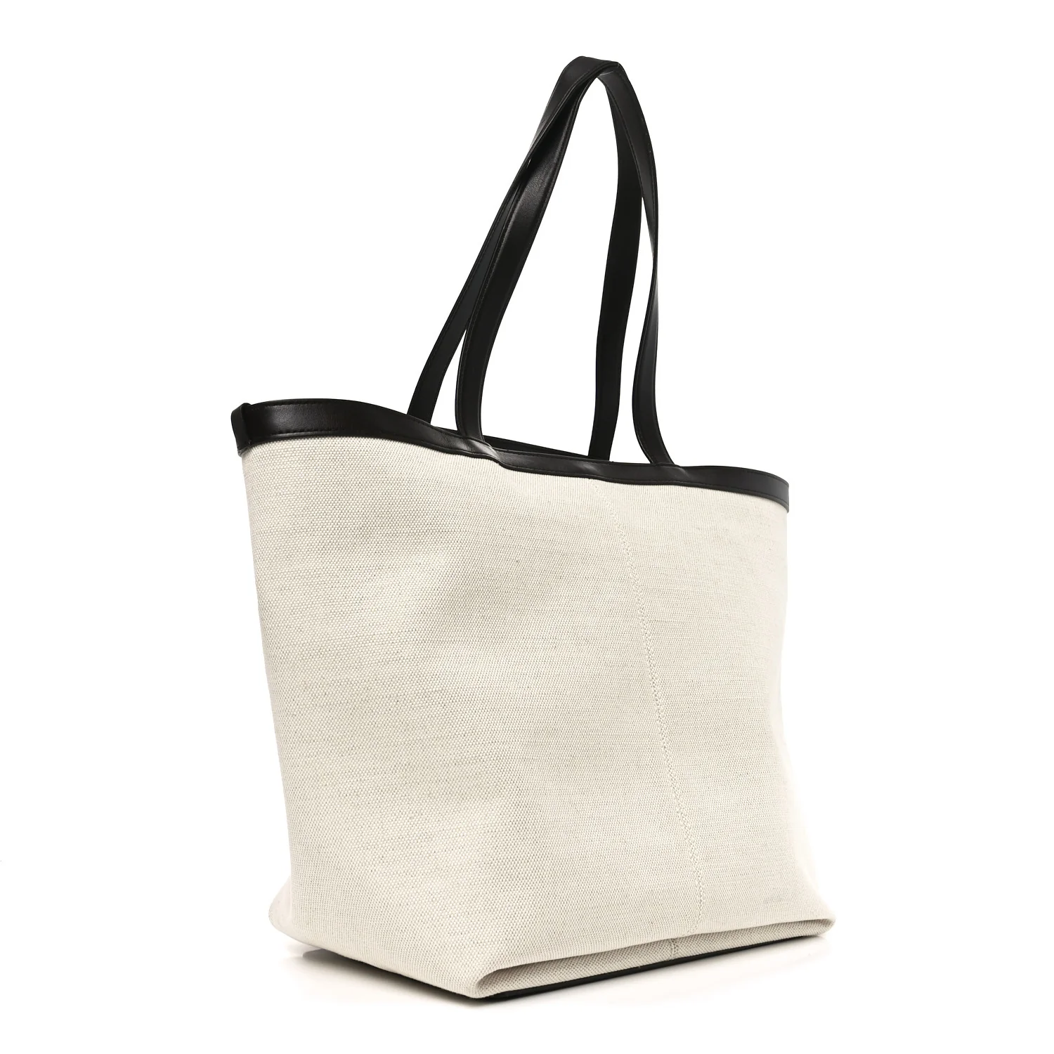 Canvas Mix Nappa Intrecciato Medium Flip Flap Tote Natural Fondant - Image 3