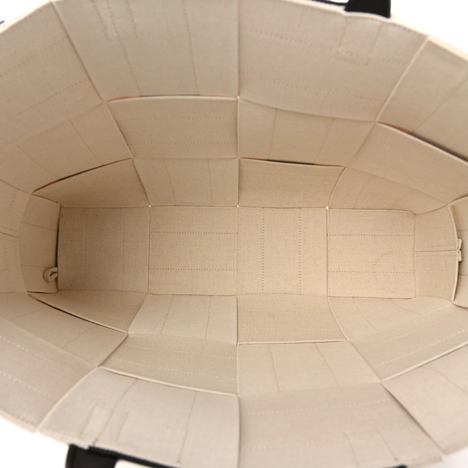 Canvas Nappa Maxi Intrecciato Large Arco Tote Natural Fondant - Image 6