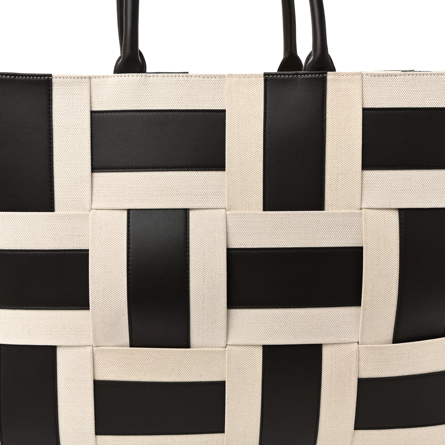 Canvas Nappa Maxi Intrecciato Large Arco Tote Natural Fondant - Image 7