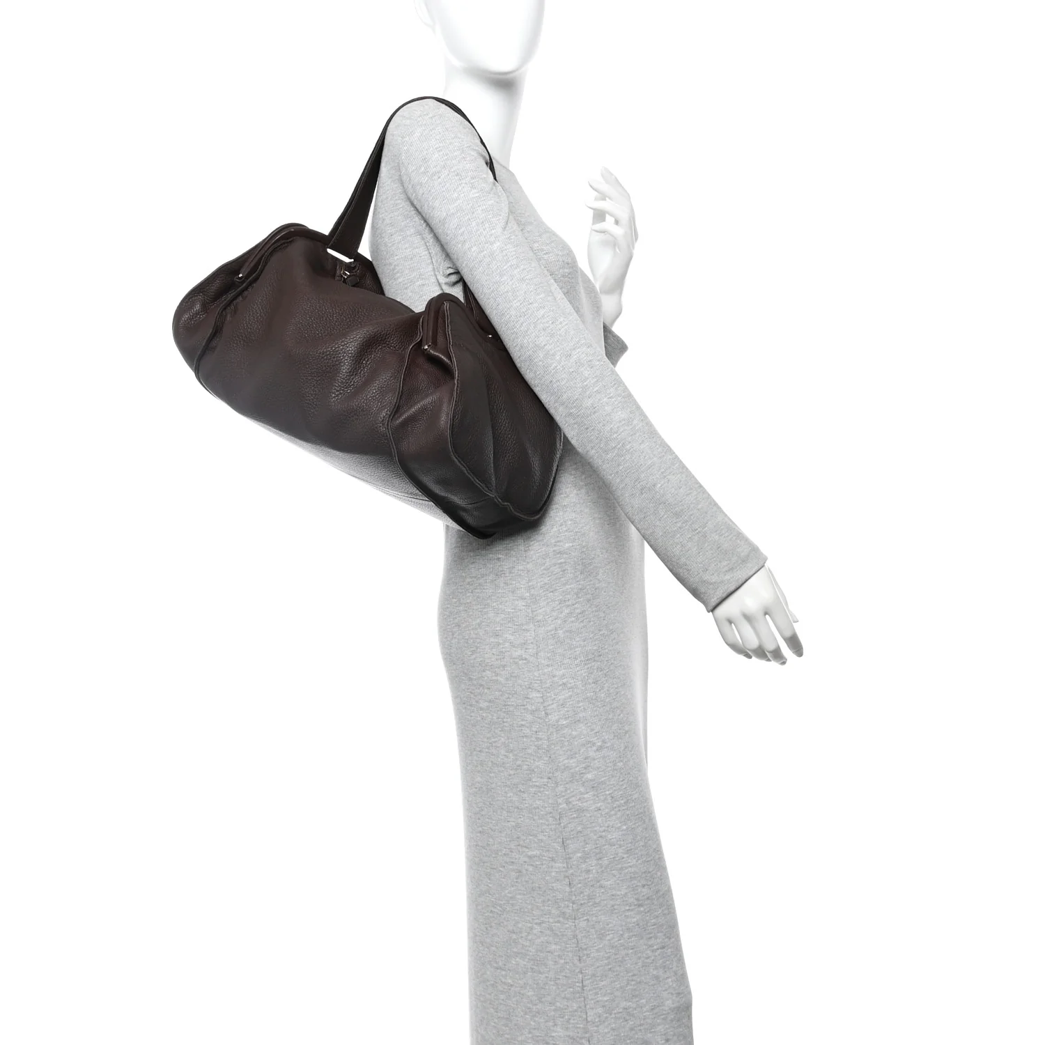 Cervo Deerskin Shoulder Bag Ebano - Image 2