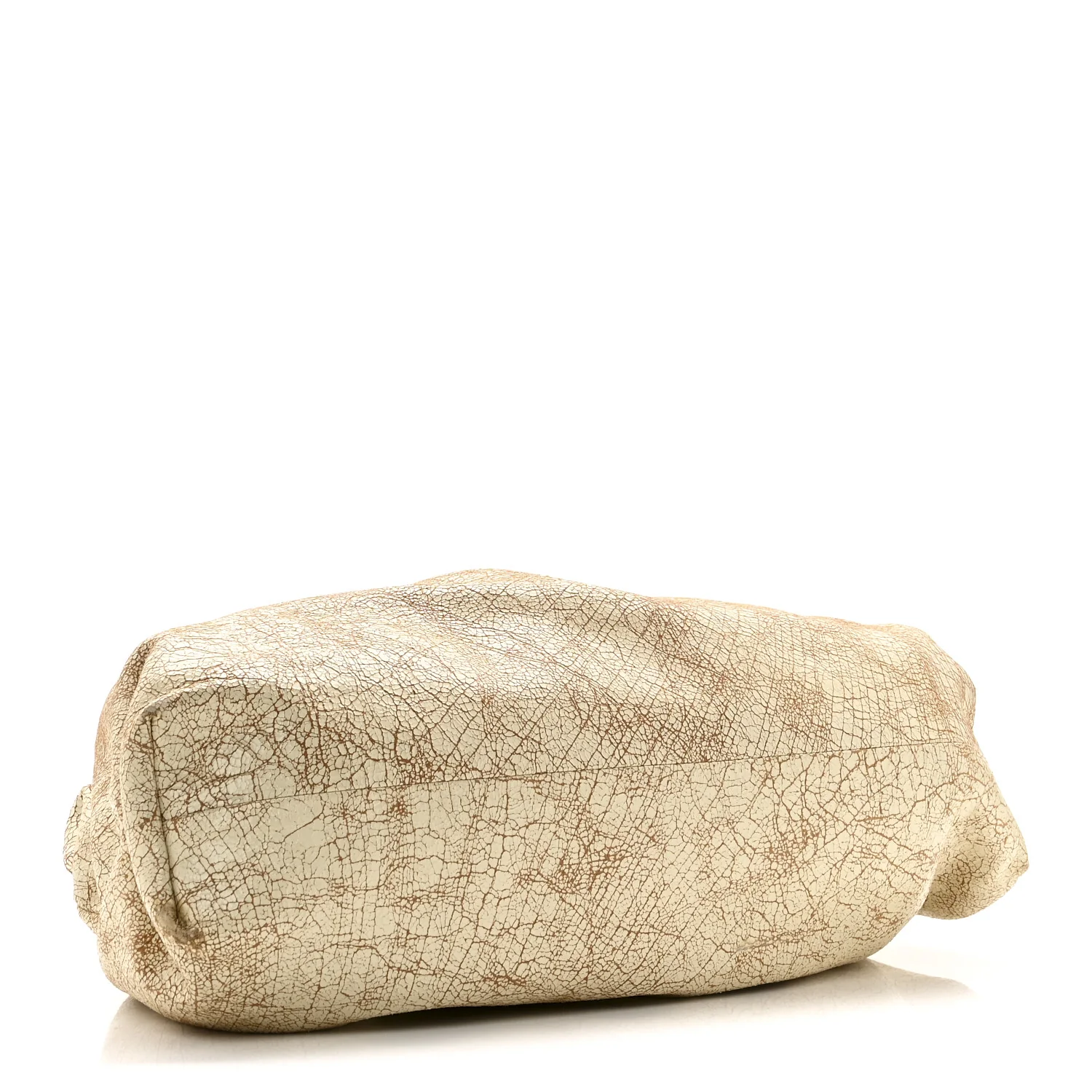 Crackled Calfskin The Pouch Oversized Clutch Zabaione - Image 4