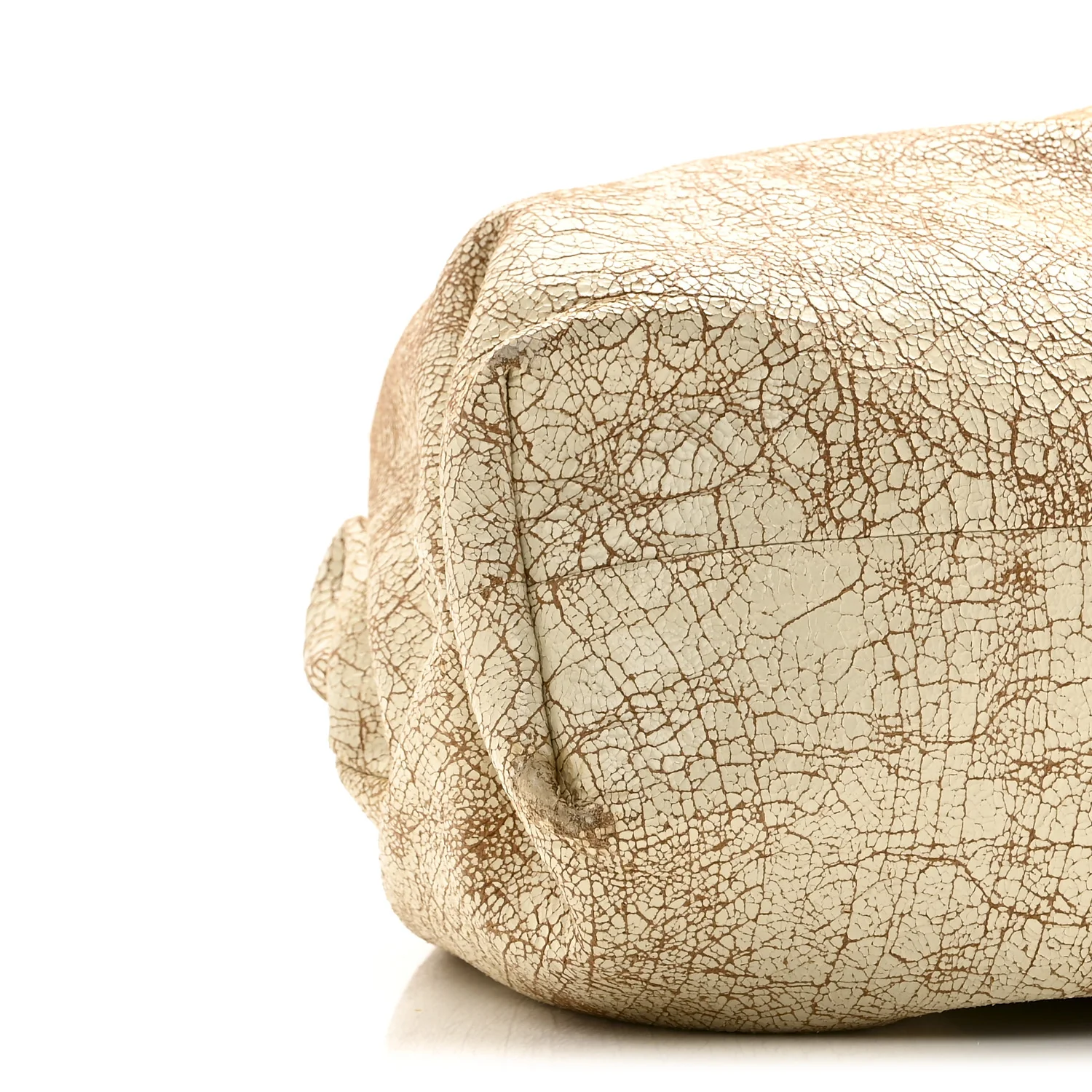 Crackled Calfskin The Pouch Oversized Clutch Zabaione - Image 9