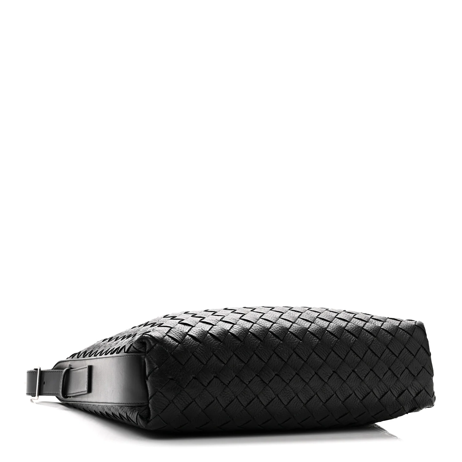 Deerskin Intrecciato Small Traveler Hobo Black - Image 4