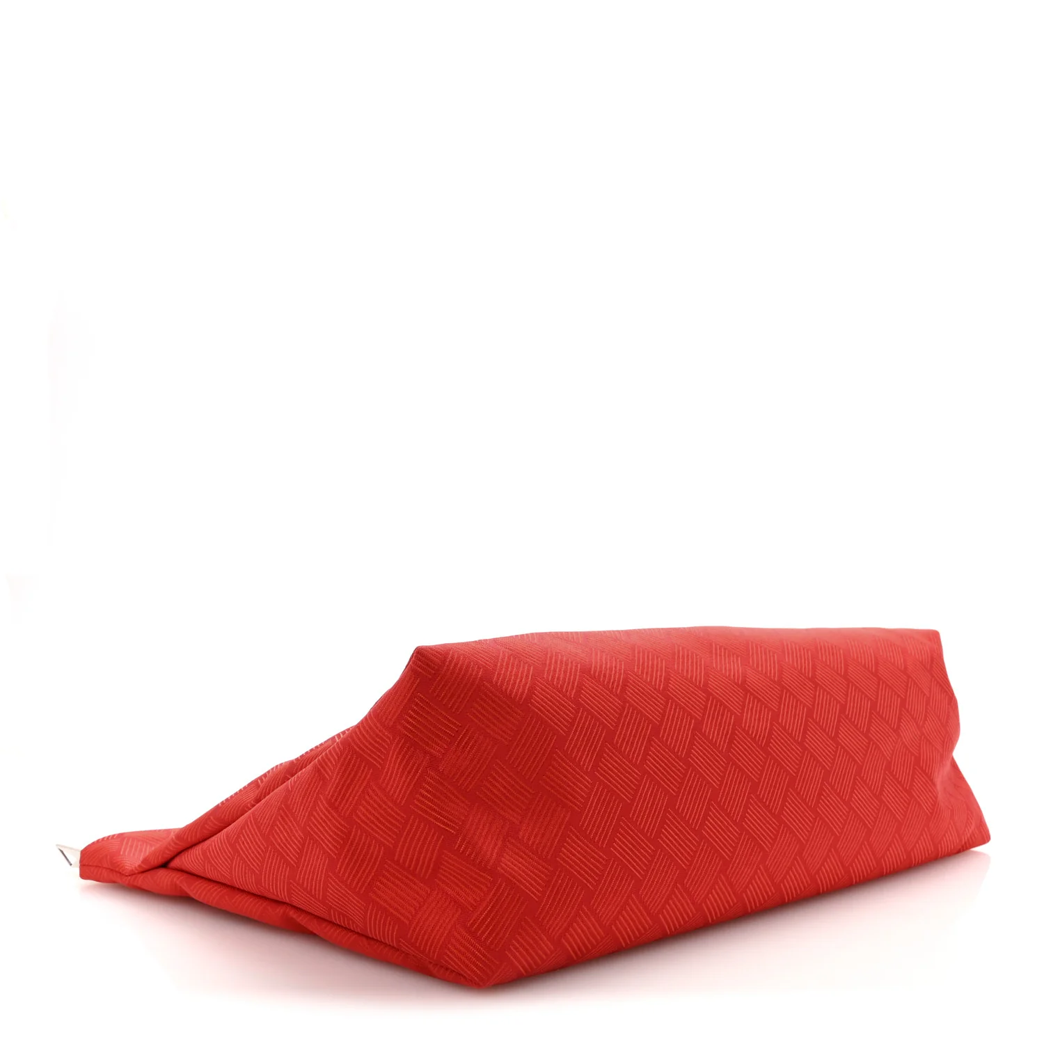 Econyl Jacquard Nylon Intreccio Zip Pouch Clutch Tomato - Image 4