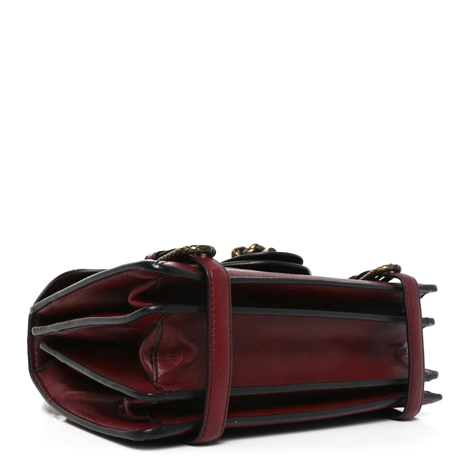 French Calfskin Intrecciato City Knot Bag Burgundy - Image 4