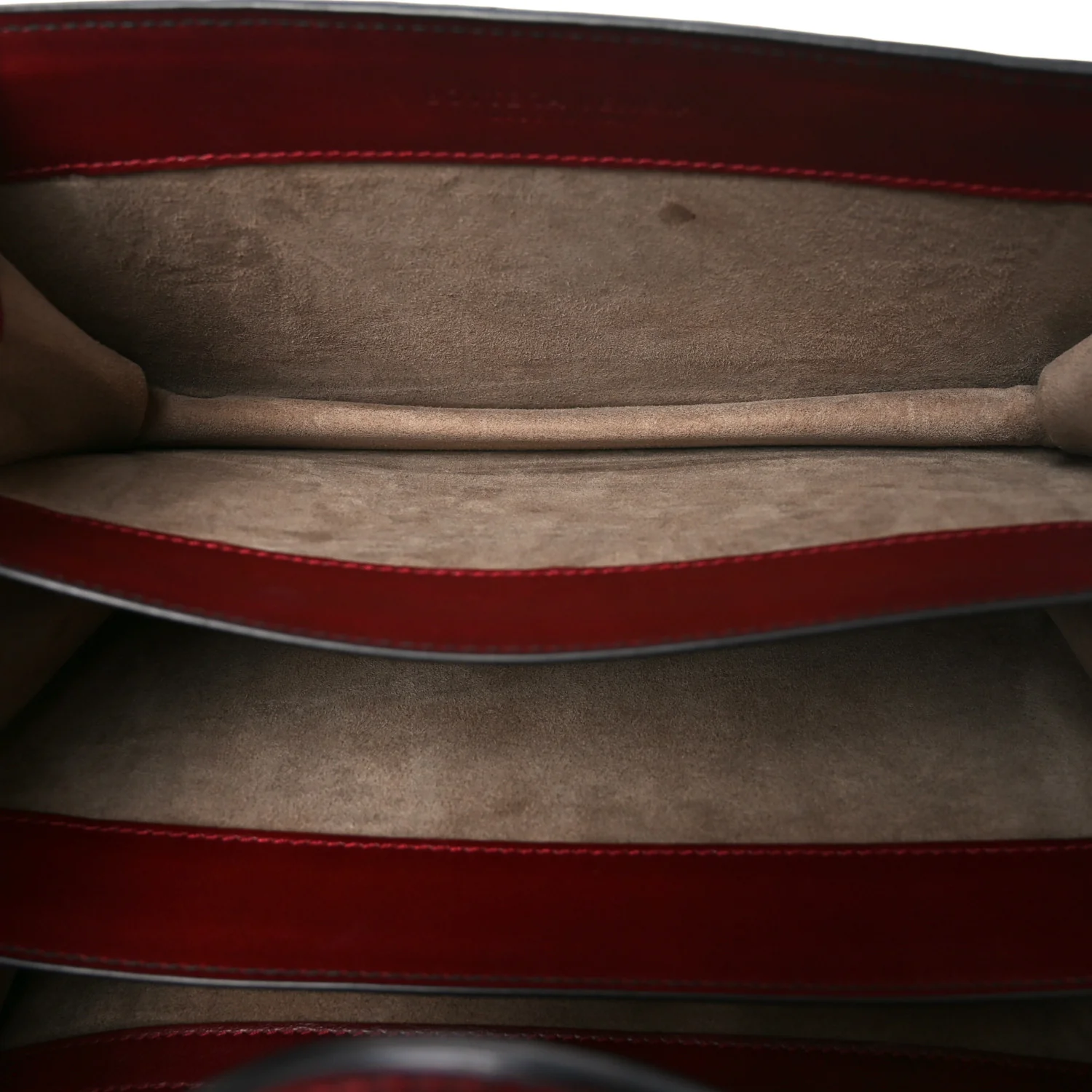 French Calfskin Intrecciato City Knot Bag Burgundy - Image 5