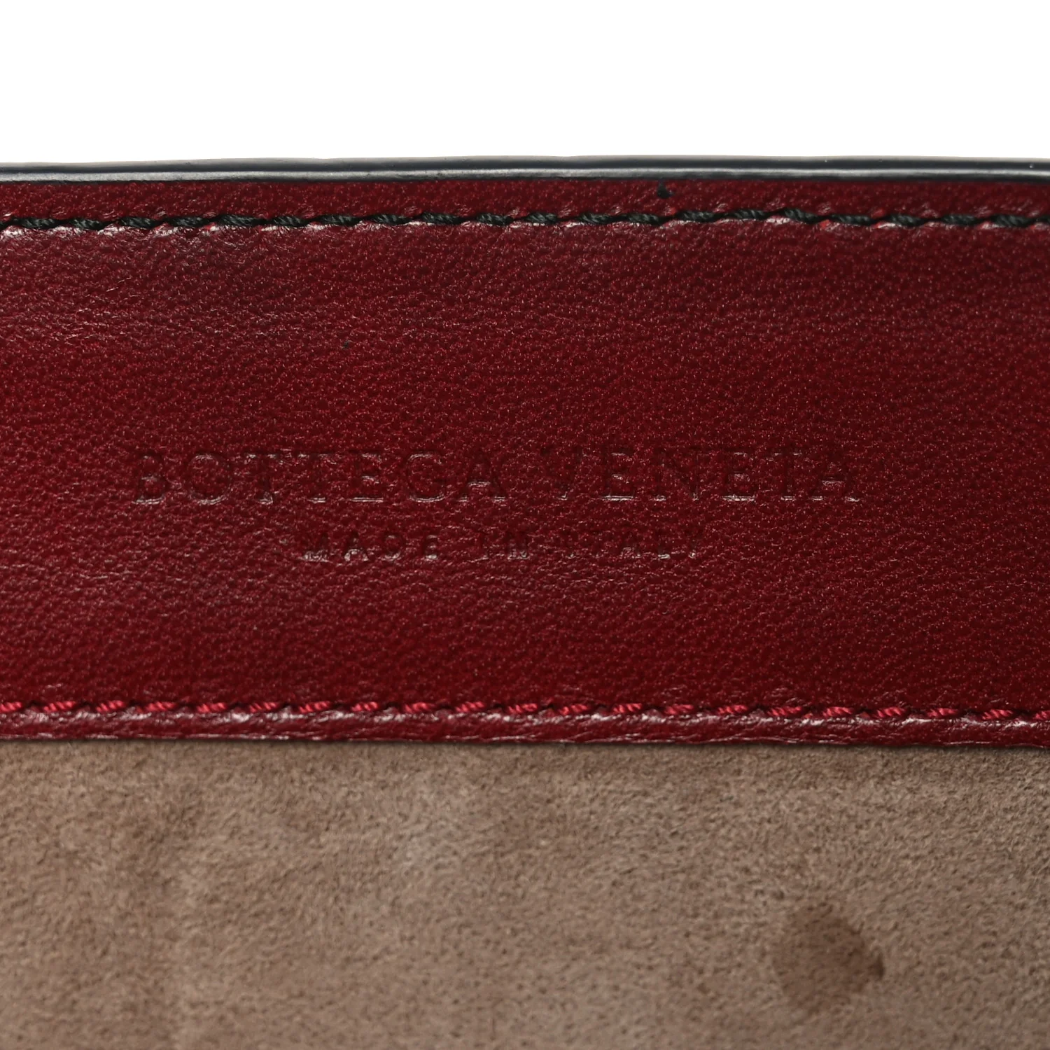 French Calfskin Intrecciato City Knot Bag Burgundy - Image 6
