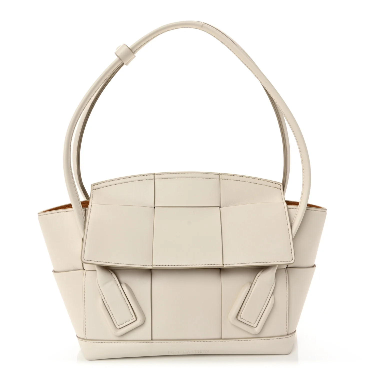French Calfskin Maxi Intrecciato Arco 33 Bianco