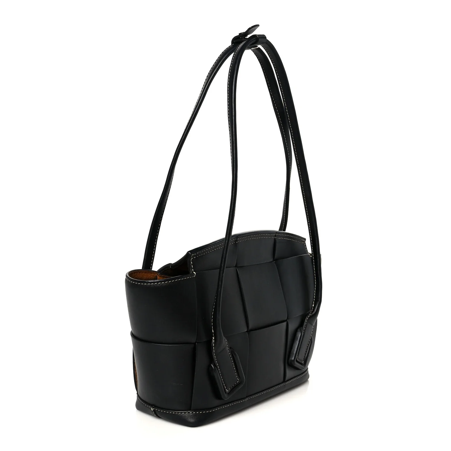 French Calfskin Maxi Intrecciato Arco 33 Black - Image 3