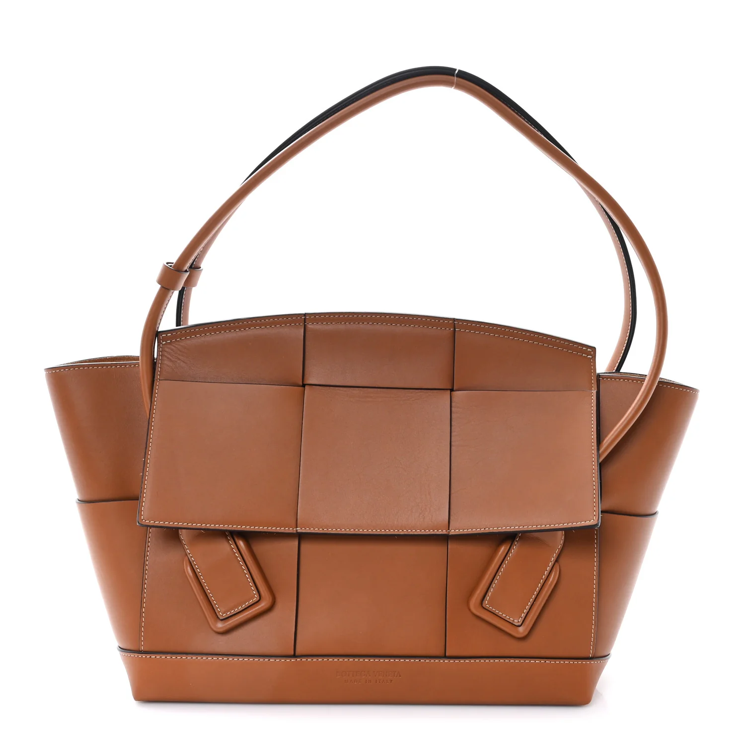 French Calfskin Maxi Intrecciato Medium Arco Wood