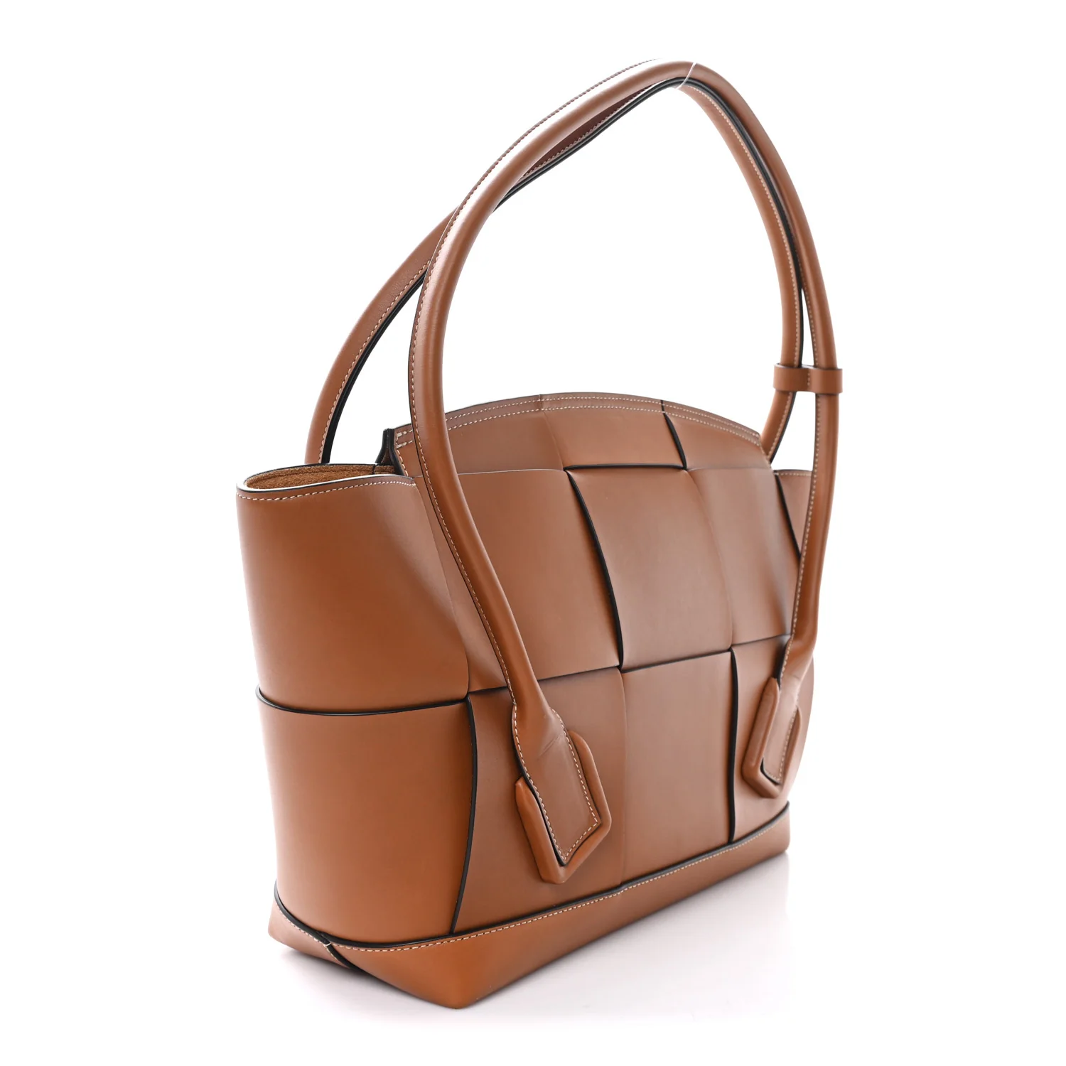 French Calfskin Maxi Intrecciato Medium Arco Wood - Image 3