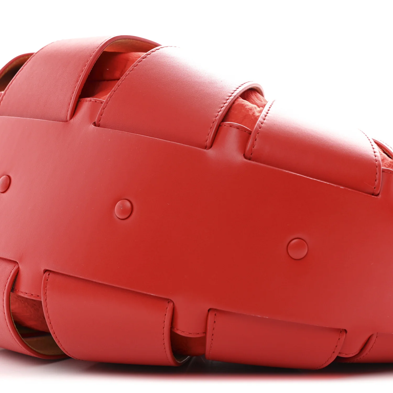 French Calfskin Shell Bag Chili Tomato - Image 10