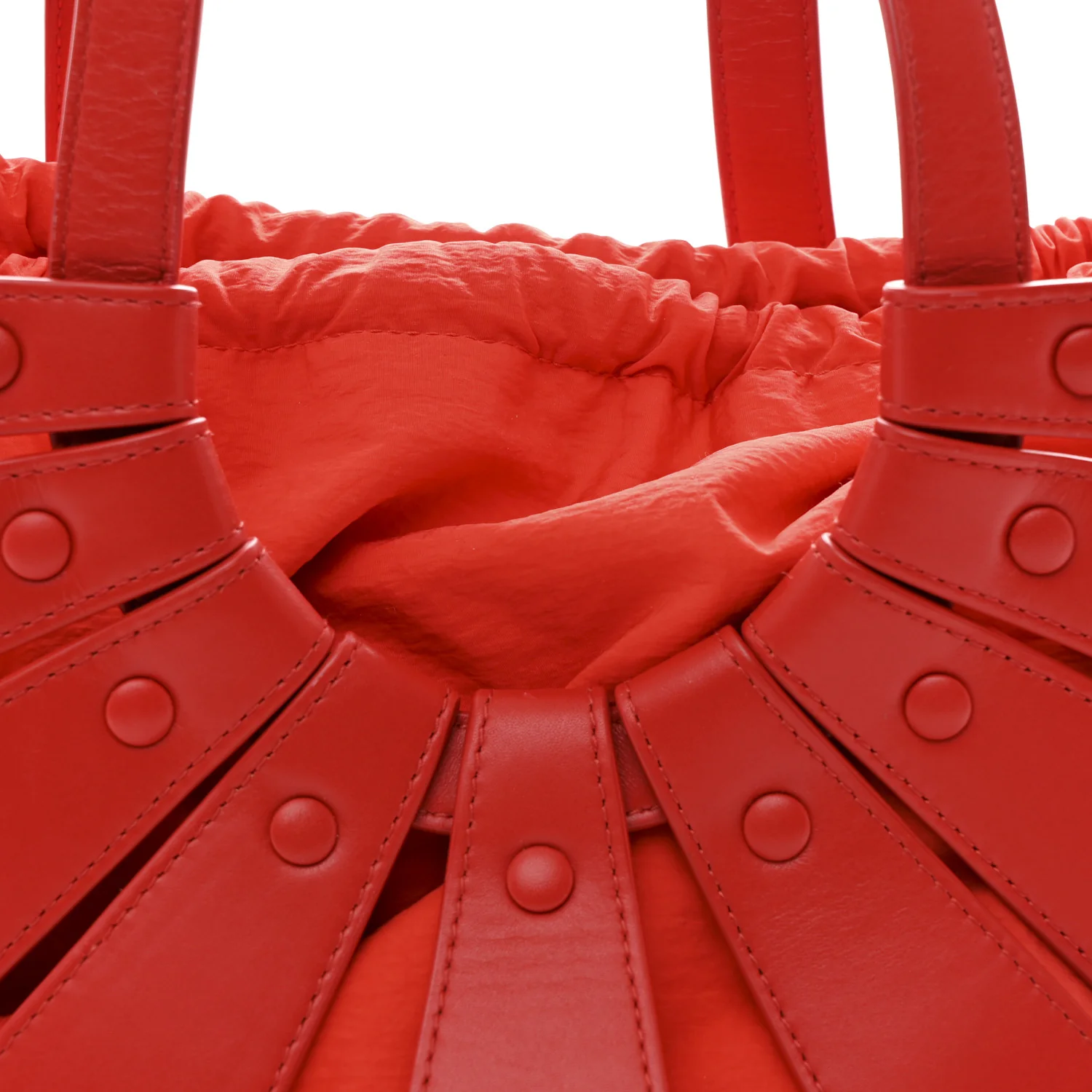 French Calfskin Shell Bag Chili Tomato - Image 8