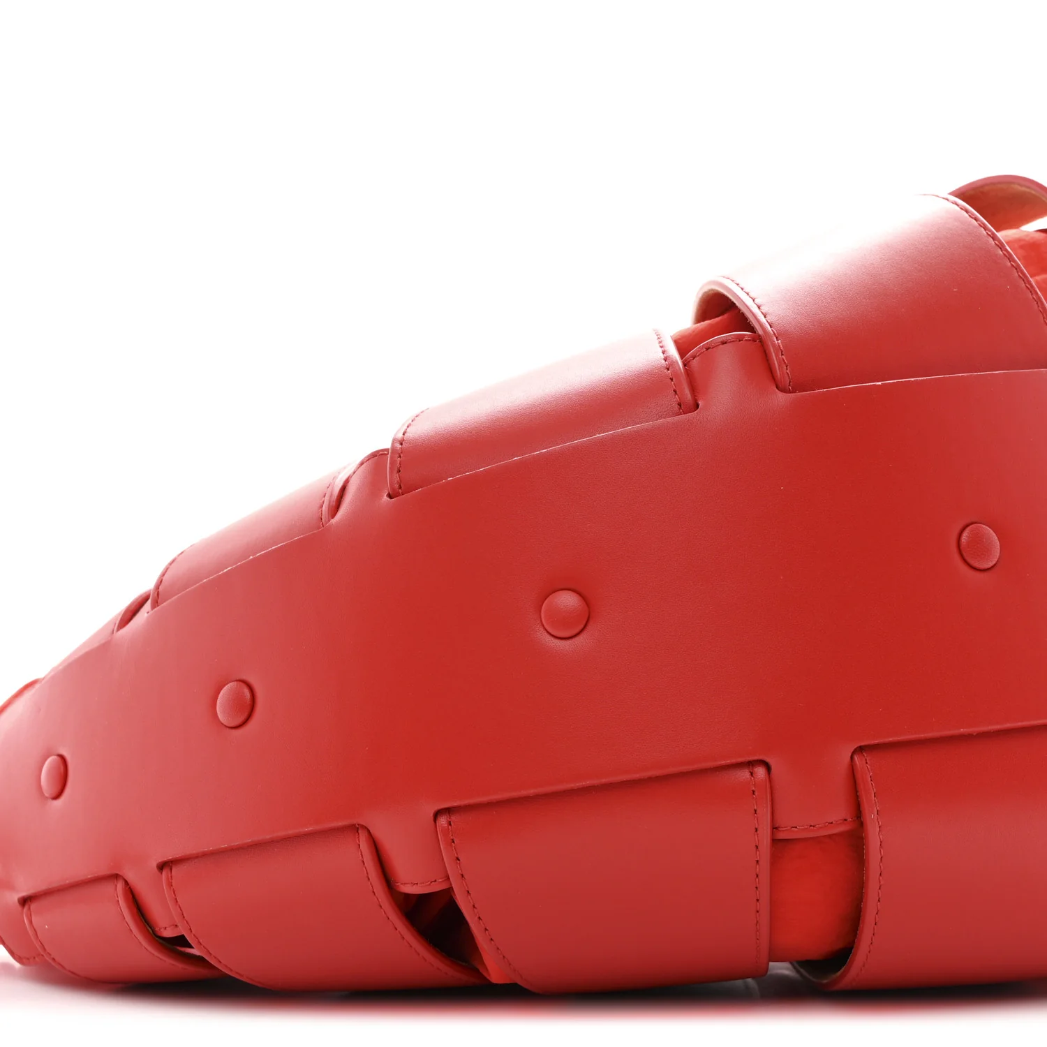 French Calfskin Shell Bag Chili Tomato - Image 9
