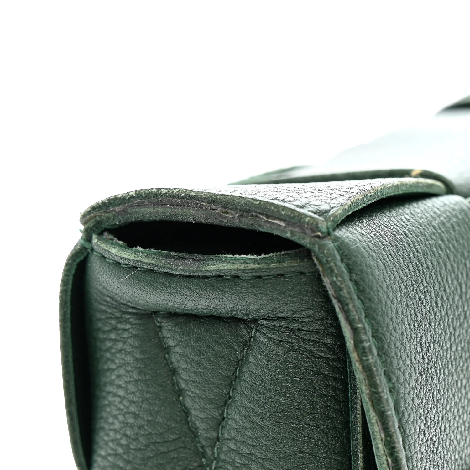 Grained Calfskin Maxi Intrecciato Cassette Crossbody Bag Raintree Green - Image 11