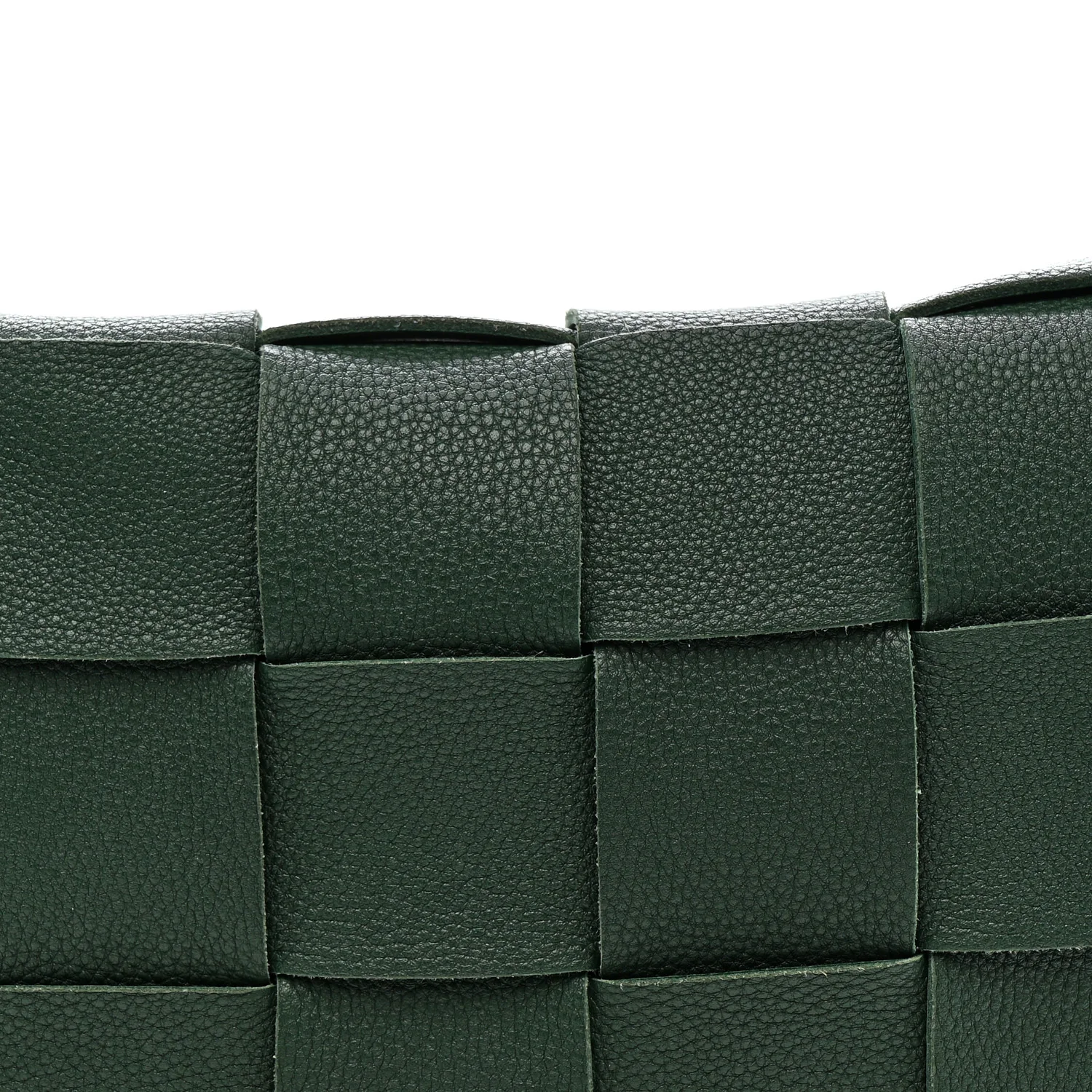 Grained Calfskin Maxi Intrecciato Cassette Crossbody Bag Raintree Green - Image 7