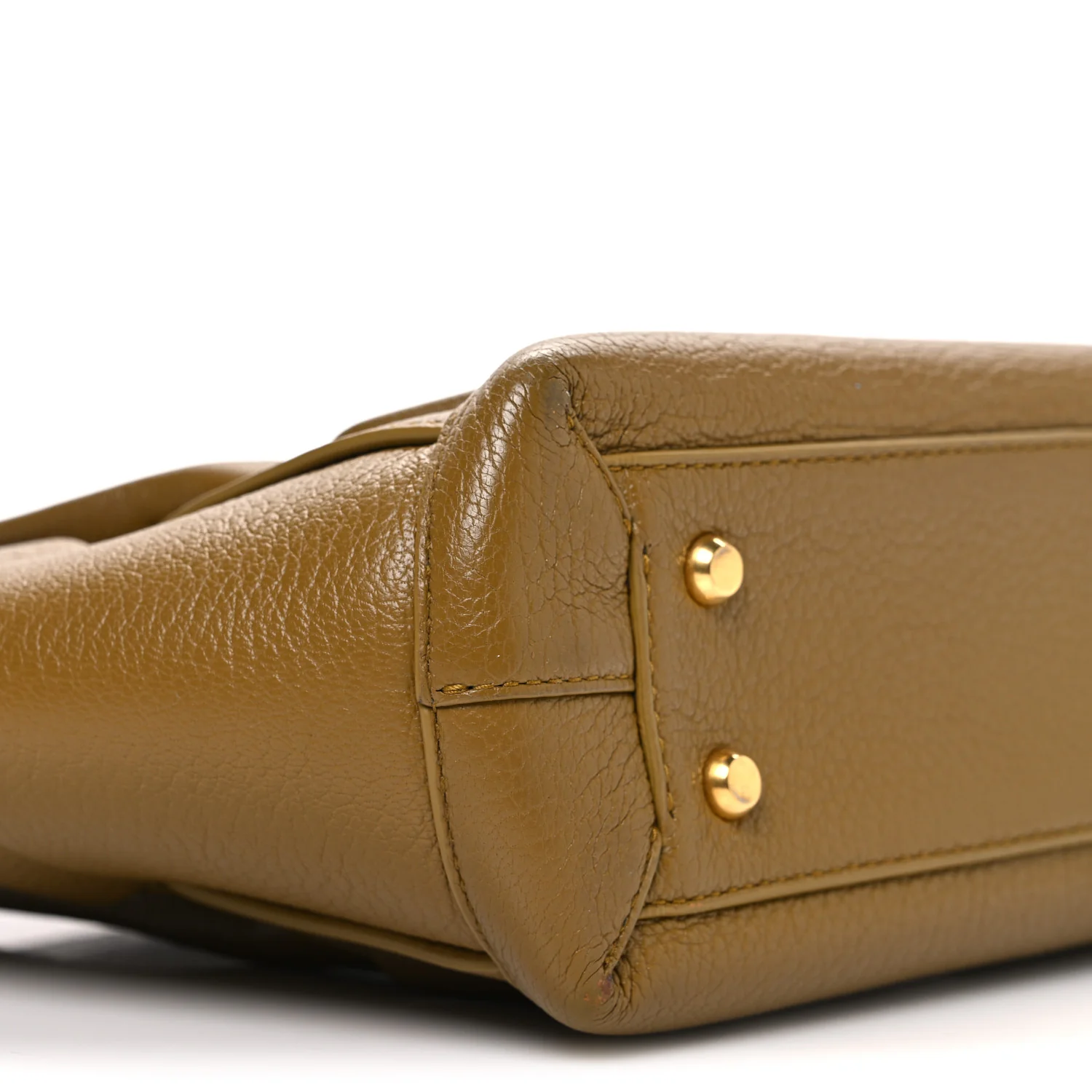 Grained Calfskin Maxi Intrecciato Small Arco Moutarde - Image 10