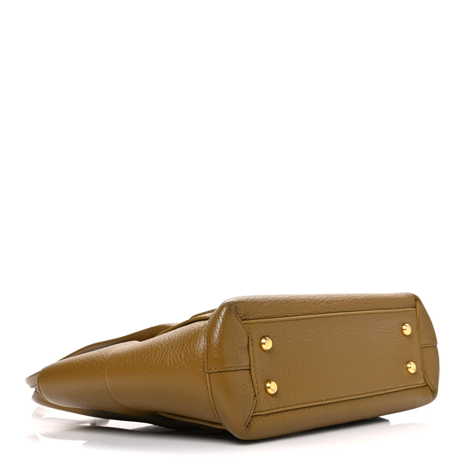 Grained Calfskin Maxi Intrecciato Small Arco Moutarde - Image 4