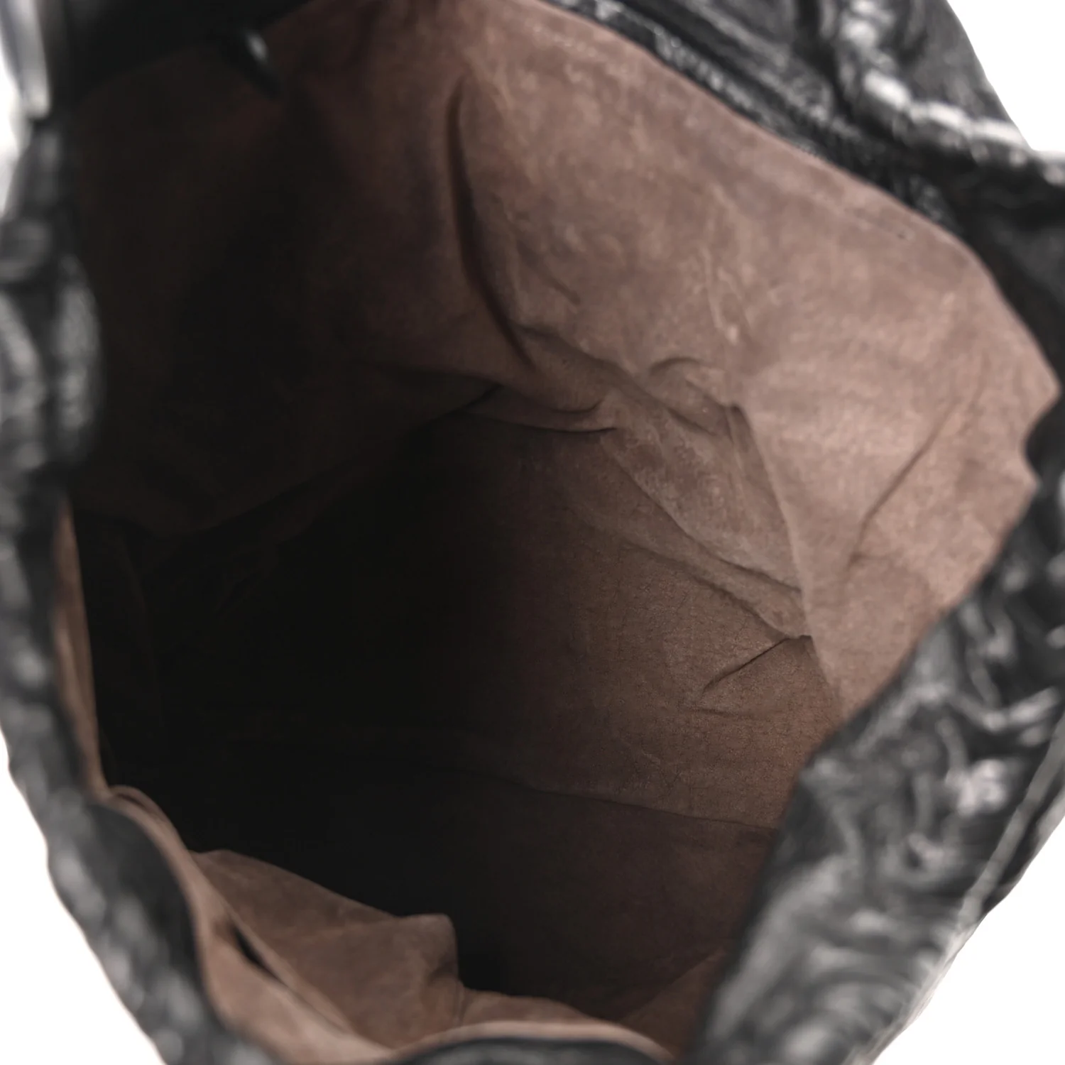 Grained Lambskin Intrecciato Large Shoulder Bag Black - Image 5