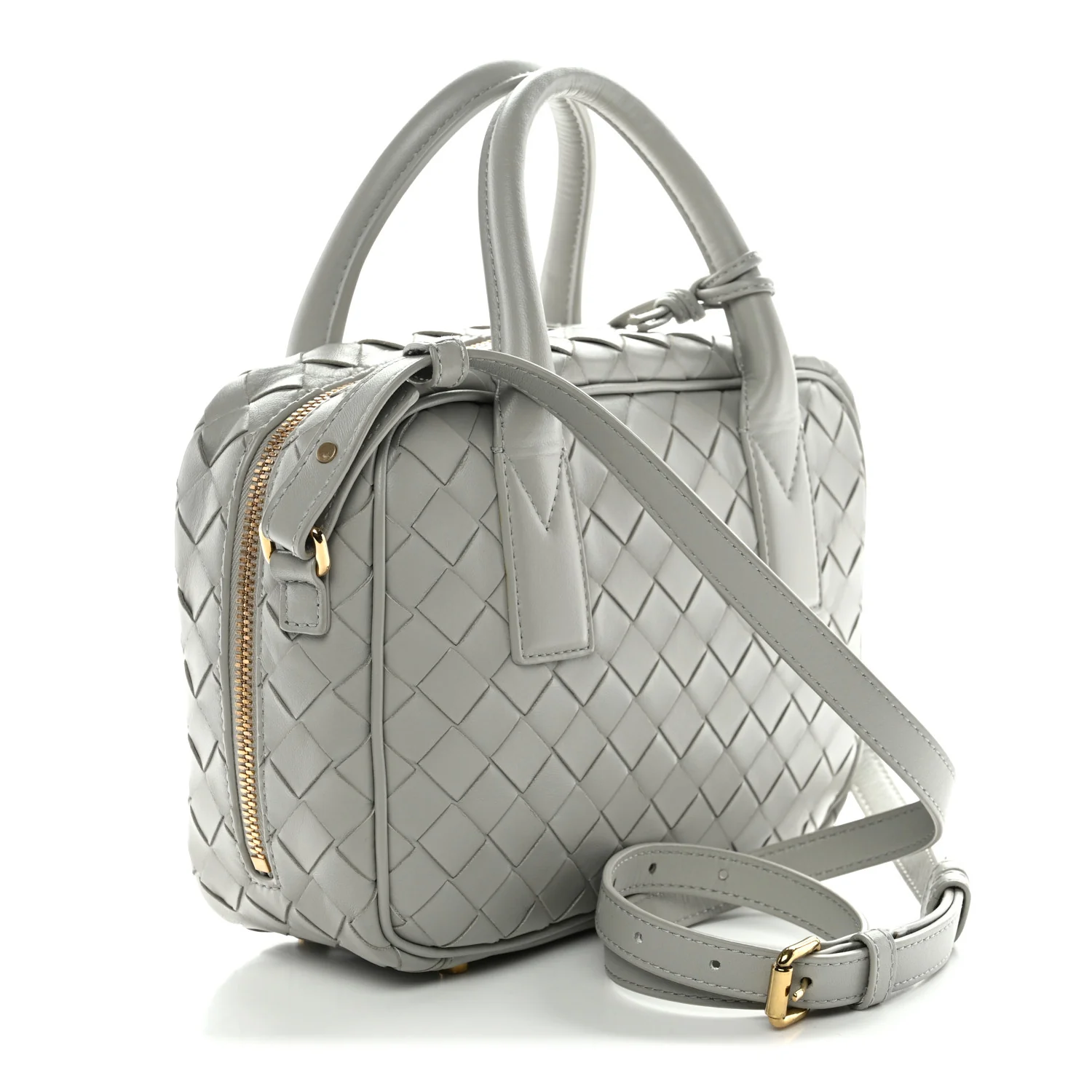 Lambskin Intrecciato Small Getaway Agate Grey - Image 3
