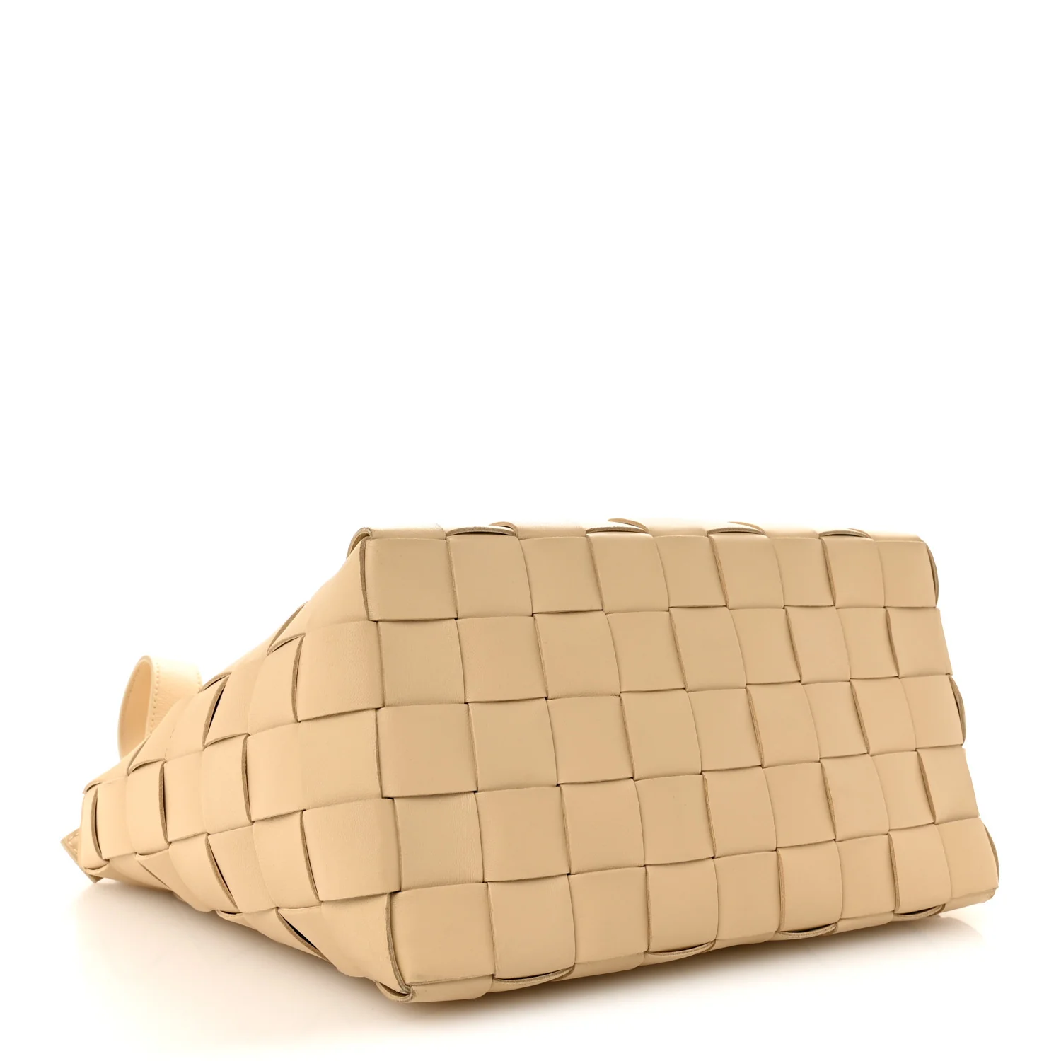 Lambskin Maxi Intrecciato Bowling Cassette Shoulder Bag Porridge - Image 4