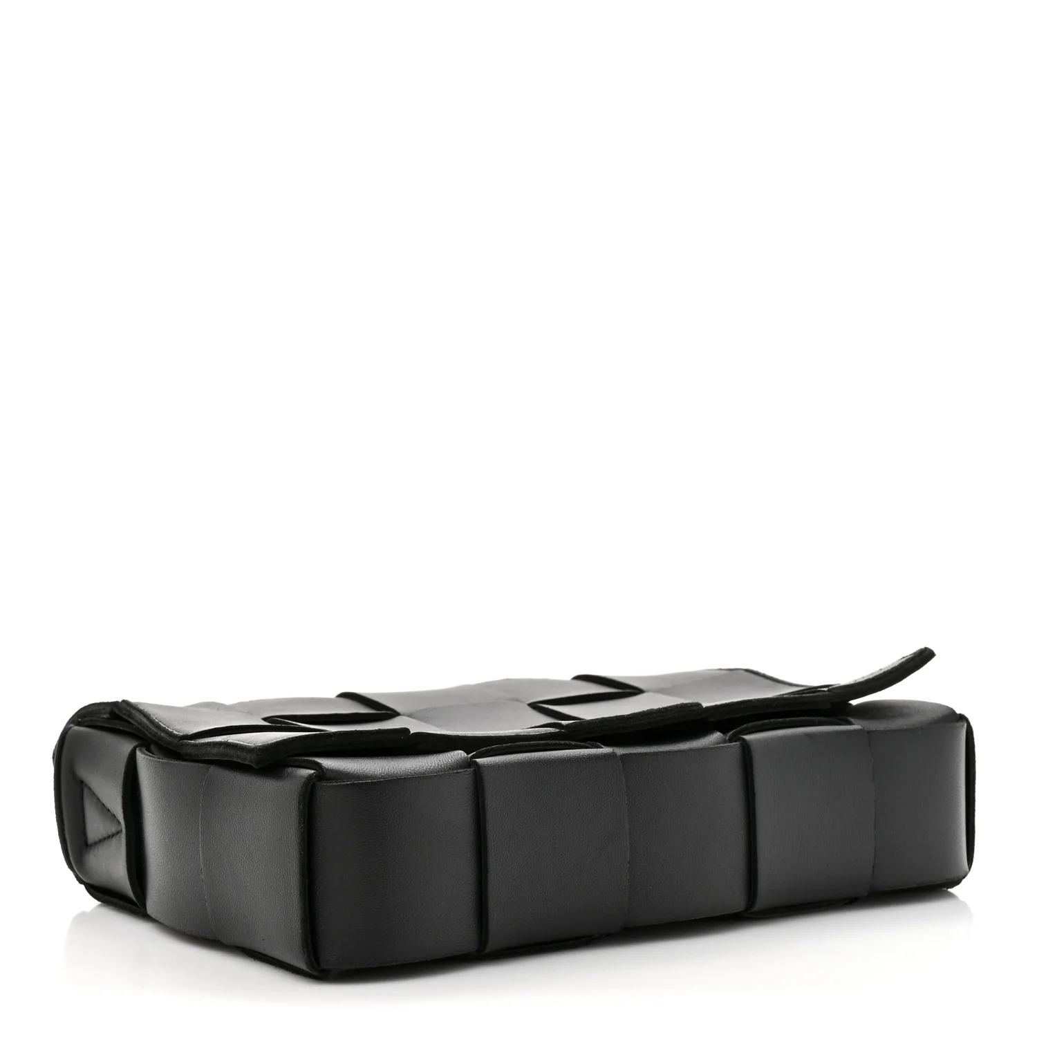 Lambskin Maxi Intrecciato Cassette Crossbody Bag Black - Image 7