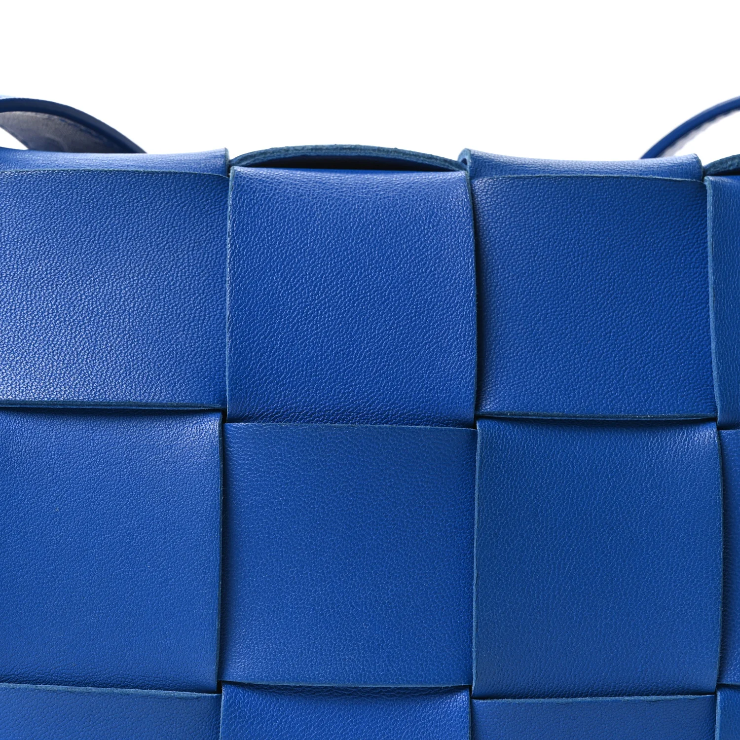 Lambskin Maxi Intrecciato Cassette Crossbody Bag Cobalt - Image 8
