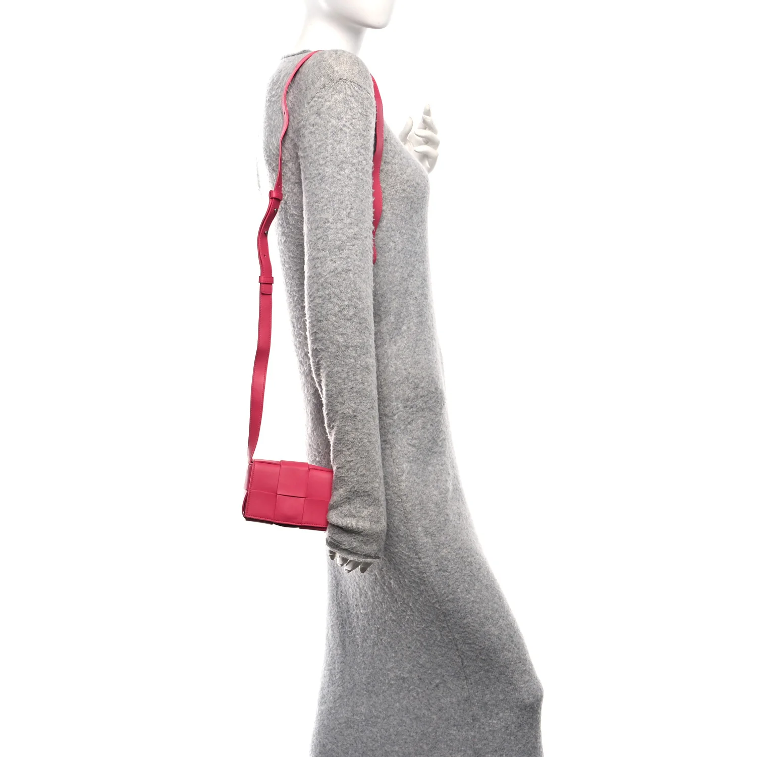 Lambskin Maxi Intrecciato Extra Mini Cassette Crossbody Bag Bon Bon - Image 2