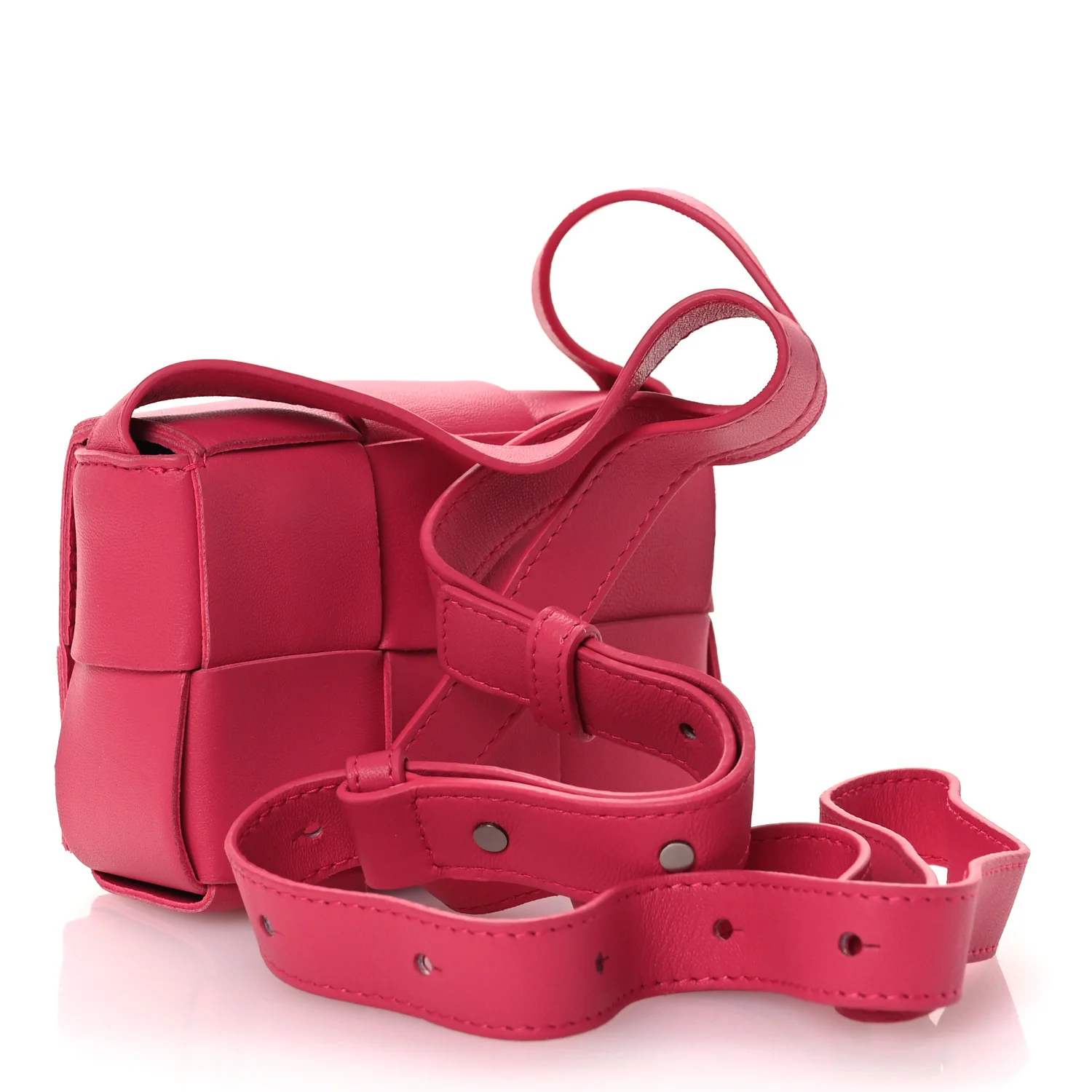 Lambskin Maxi Intrecciato Extra Mini Cassette Crossbody Bag Bon Bon - Image 3