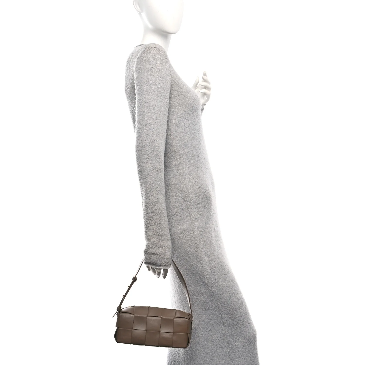 Lambskin Maxi Intrecciato Small Brick Cassette Bag Light Brown - Image 2