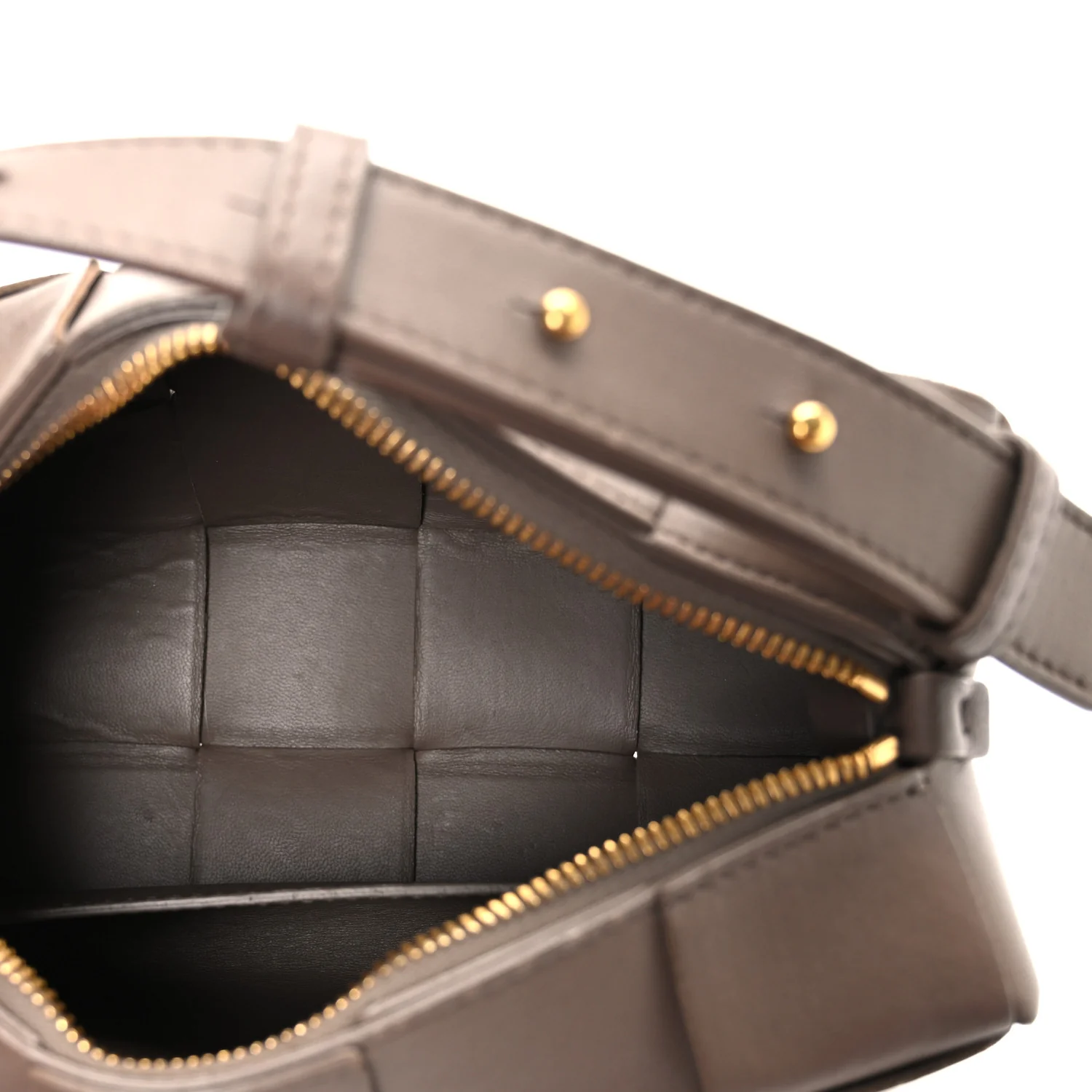 Lambskin Maxi Intrecciato Small Brick Cassette Bag Light Brown - Image 5