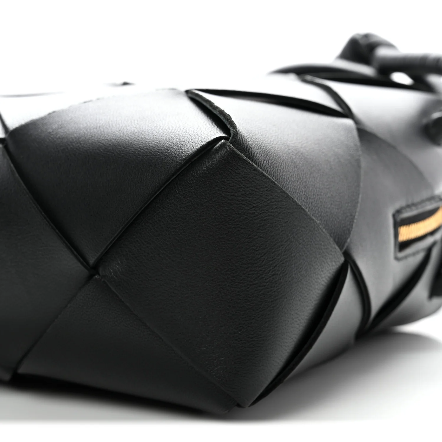 Lambskin Maxi Intrecciato Small Cassette Camera Bag Black - Image 25