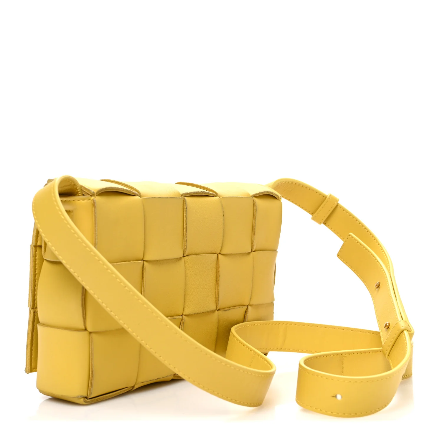Lambskin Maxi Intrecciato Small Cassette Crossbody Bag Gold - Image 3