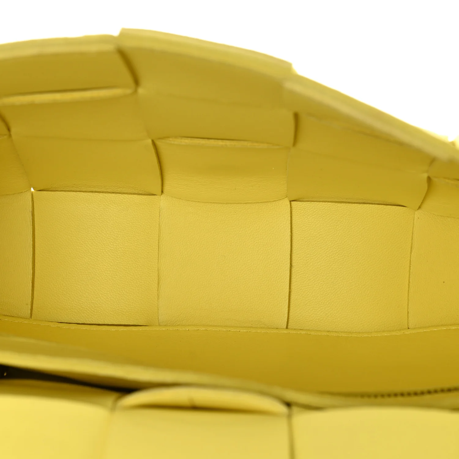 Lambskin Maxi Intrecciato Small Cassette Crossbody Bag Lemonade - Image 13