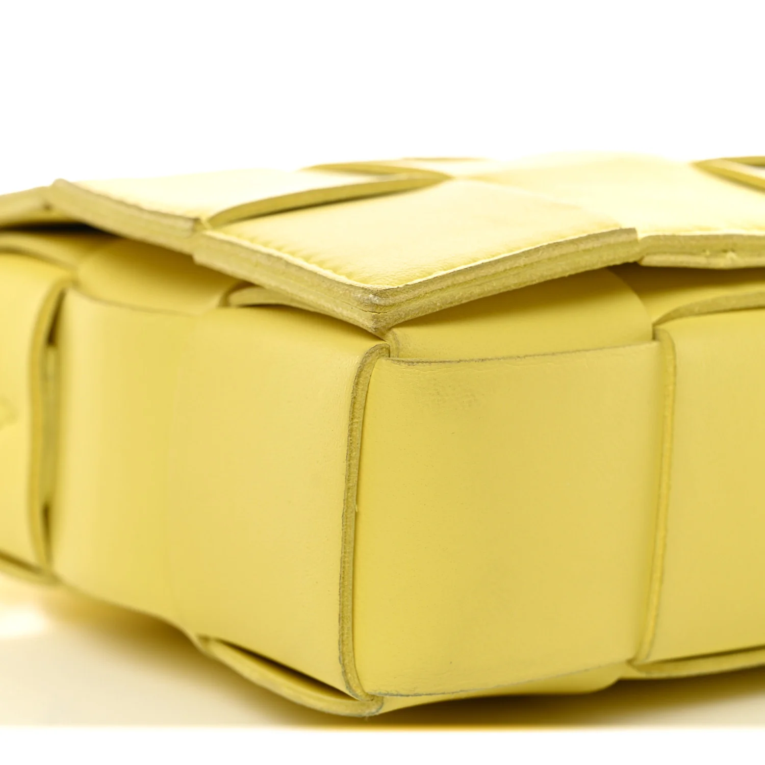 Lambskin Maxi Intrecciato Small Cassette Crossbody Bag Lemonade - Image 23