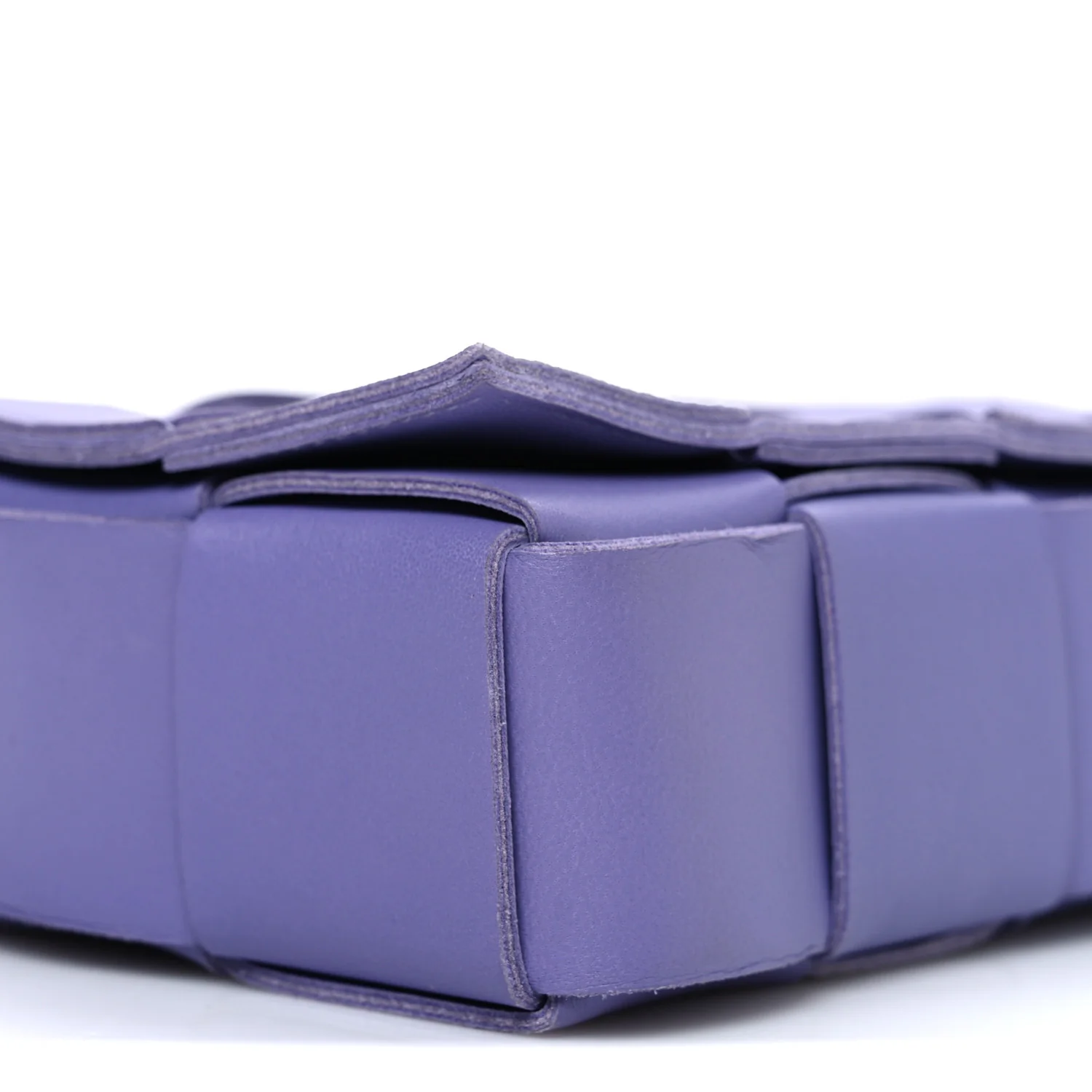 Lambskin Maxi Intreccio Cassette Crossbody Bag Wisteria - Image 10