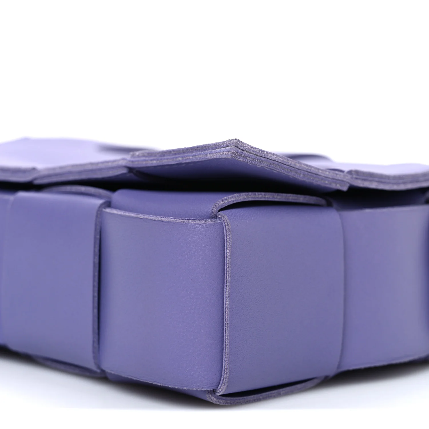 Lambskin Maxi Intreccio Cassette Crossbody Bag Wisteria - Image 11