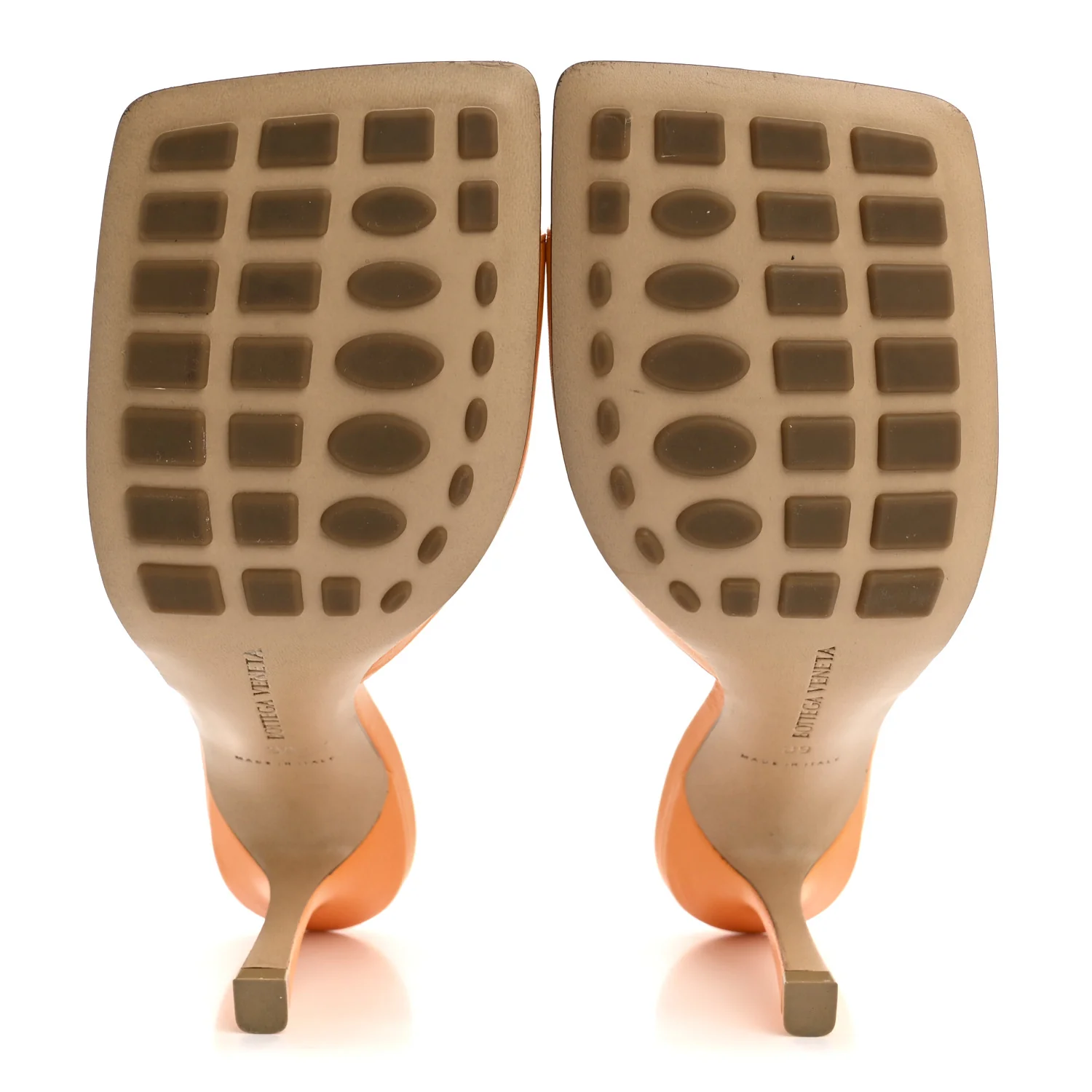 Lambskin Stretch 90mm Mule Sandals 39 Tangerine - Image 7