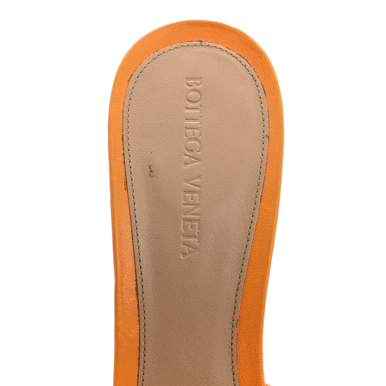 Lambskin Stretch 90mm Mule Sandals 39 Tangerine - Image 8
