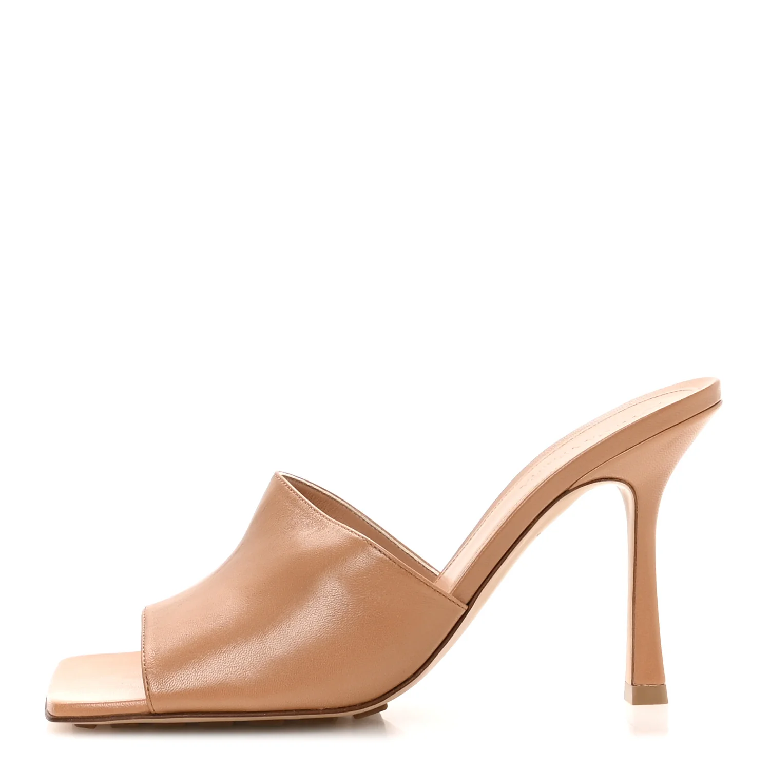 Lambskin Stretch Lounge Kid Mule Sandals 39 Saddle