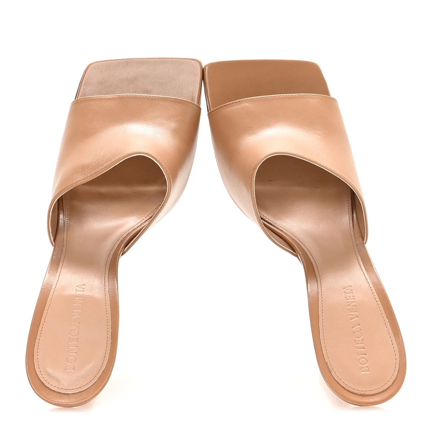 Lambskin Stretch Lounge Kid Mule Sandals 39 Saddle - Image 2