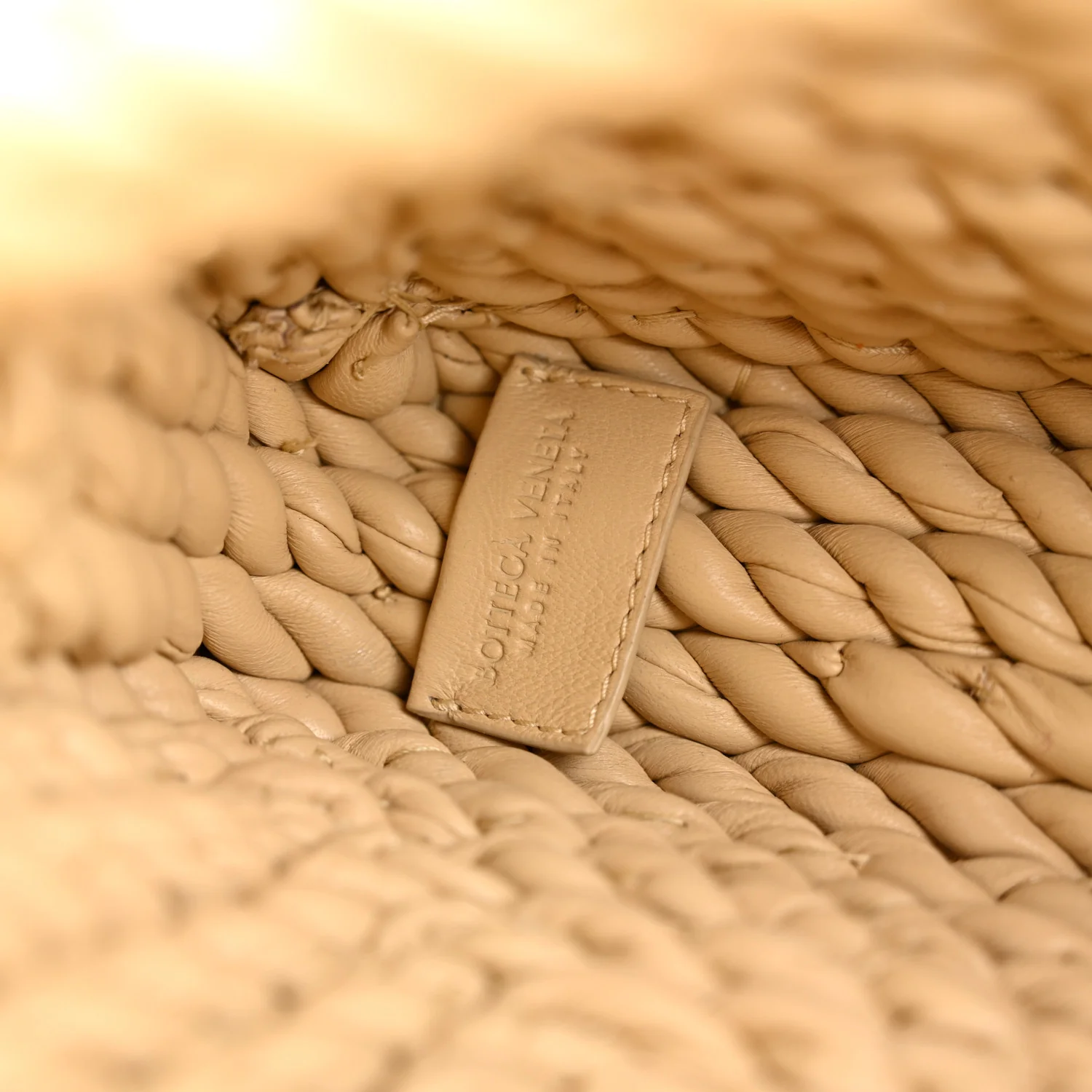 Lambskin Torchon Tasseled Twisted Shoulder Bag Porridge - Image 6