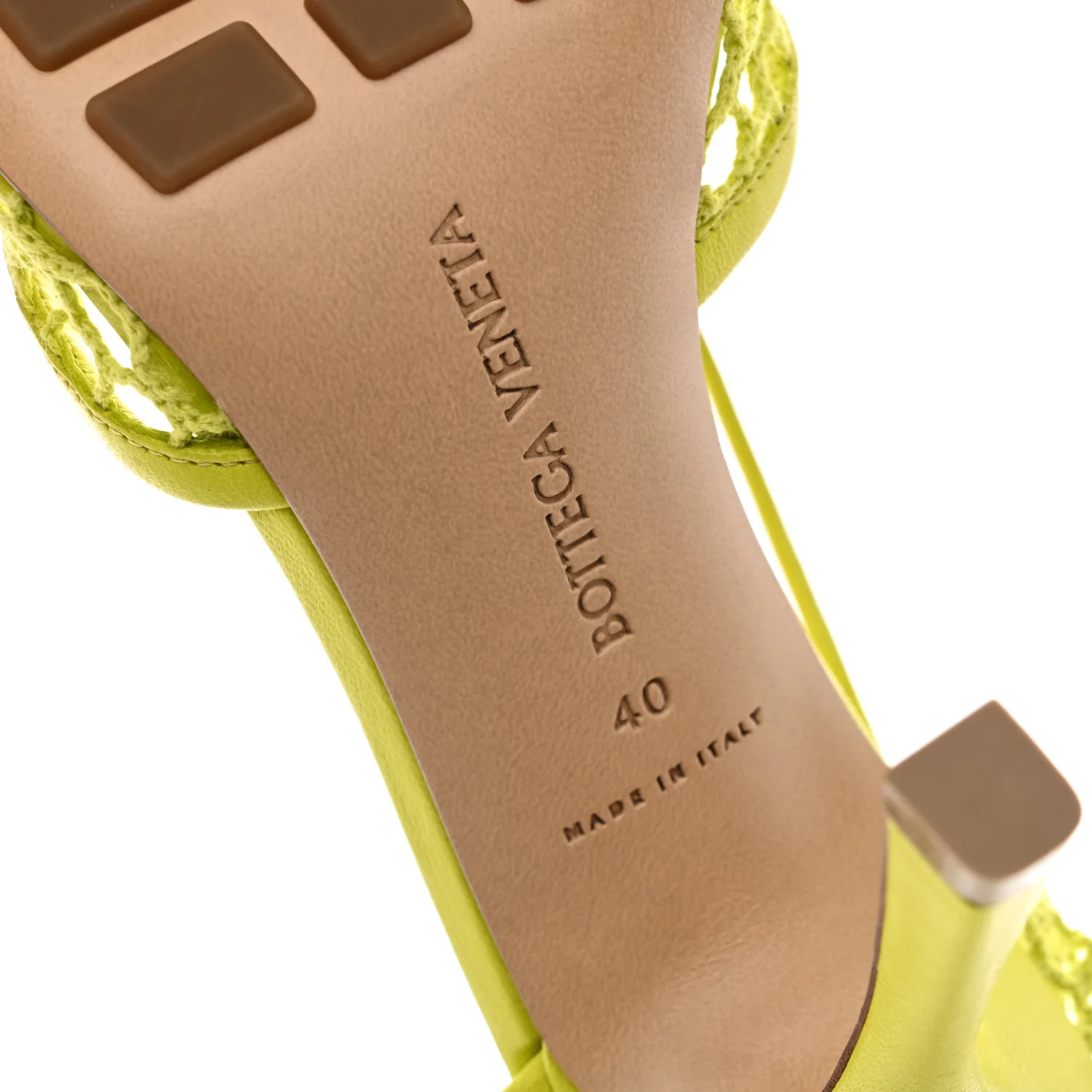 Mesh Nappa Stretch Ankle Tie Sandals 40 Kiwi - Image 8